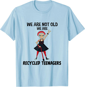 We Are Recycled Teenagers T-Shirt - T-Shirt | Light Blue