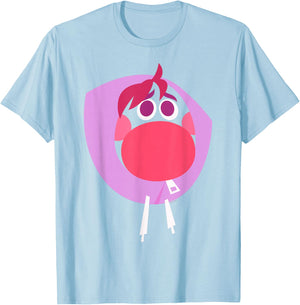 Disney and Pixar's Inside Out 2 Embarrassment Big Face , Pink, S T-Shirt - T-Shirt | Light Blue