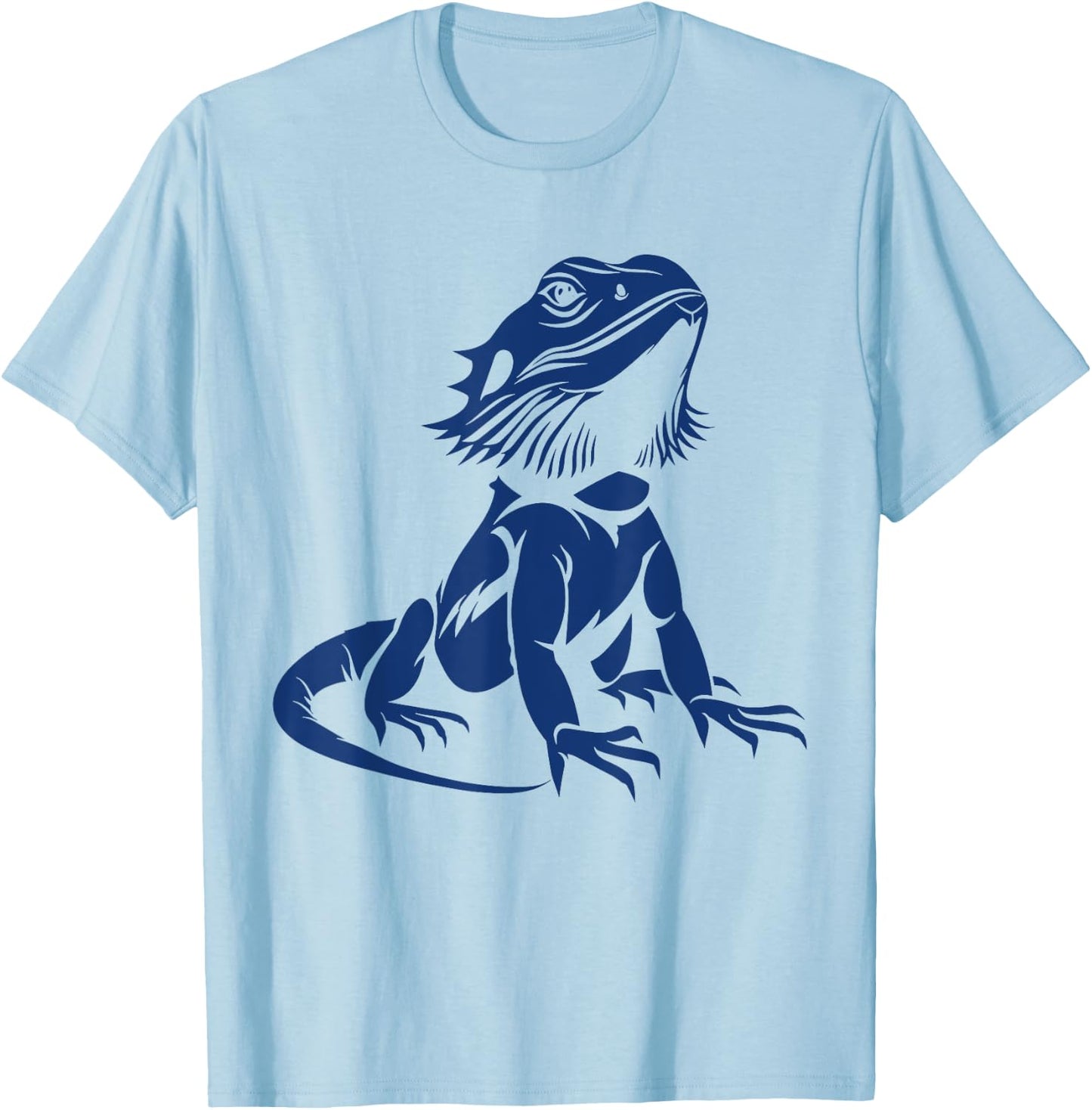 Cute Reptile Lizard Humor Pogona Simple Bearded Dragon T-Shirt - T-Shirt | Light Blue