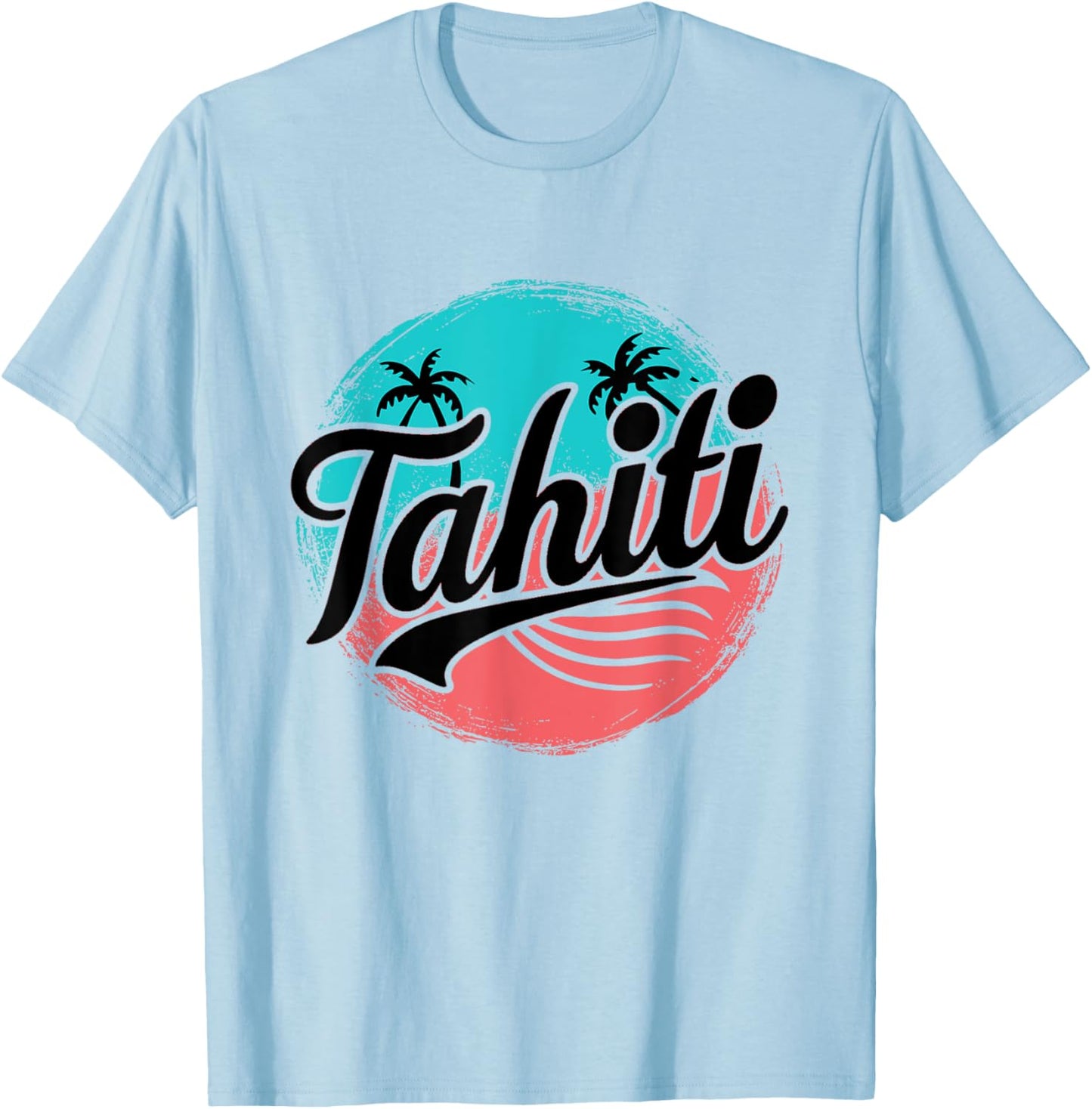 Tahiti French Polynesia , white, S T-Shirt - T-Shirt | Light Blue