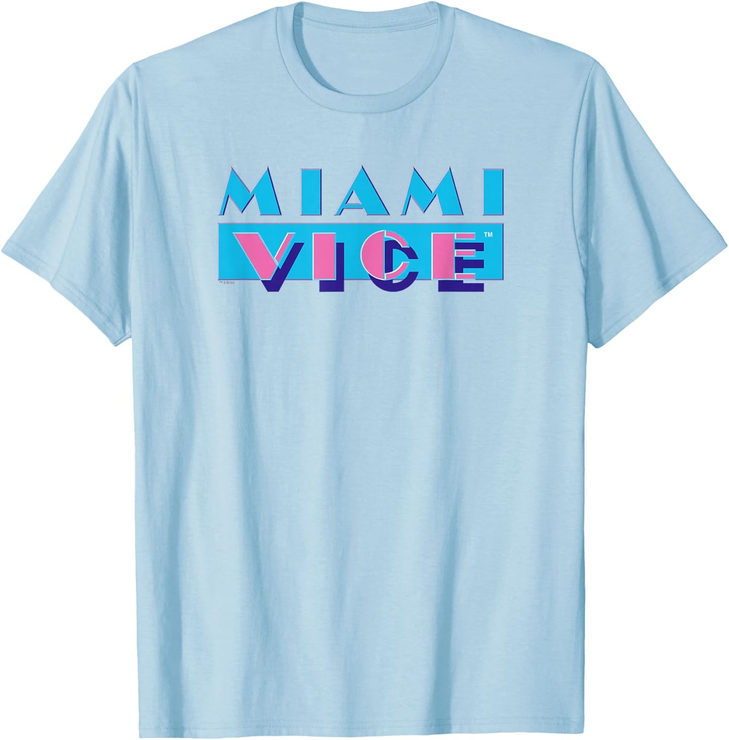 Miami Vice Logo , gray, s T-Shirt - T-Shirt | Light Blue