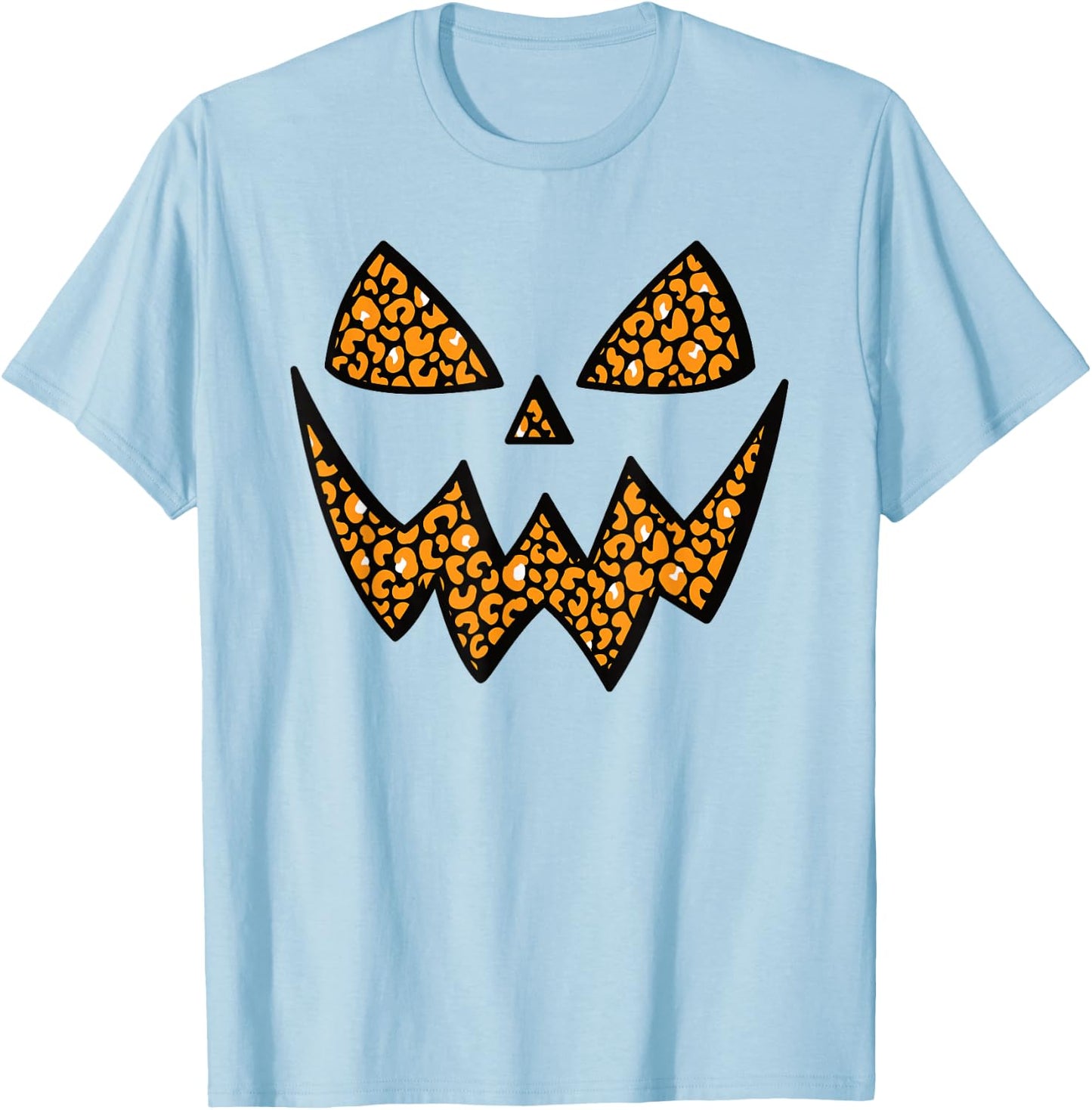 Halloween Jack O Lantern Pumpkin Face Men Women Kids T-Shirt - T-Shirt | Light Blue