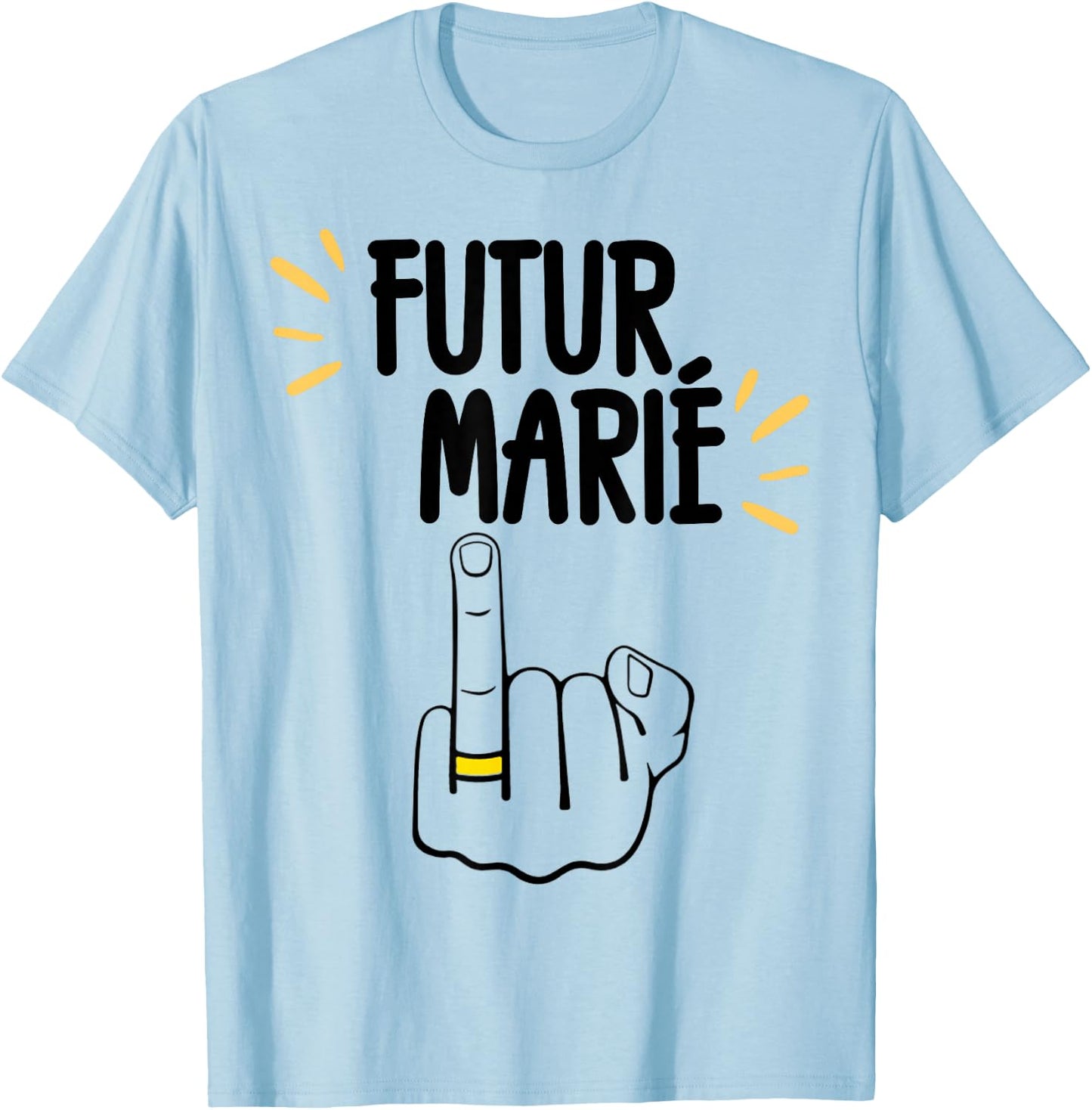 Futur Marié Enterrement Vie De Garçon EVG Humour T-Shirt - T-Shirt | Light Blue