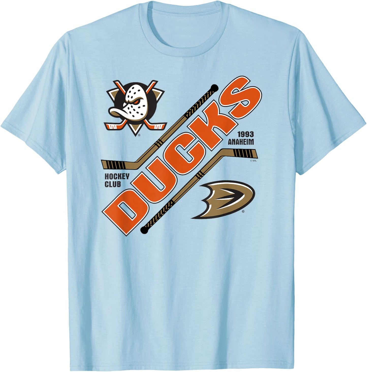 Anaheim Ducks Force Gray Officially Licensed T-Shirt - T-Shirt | Light Blue