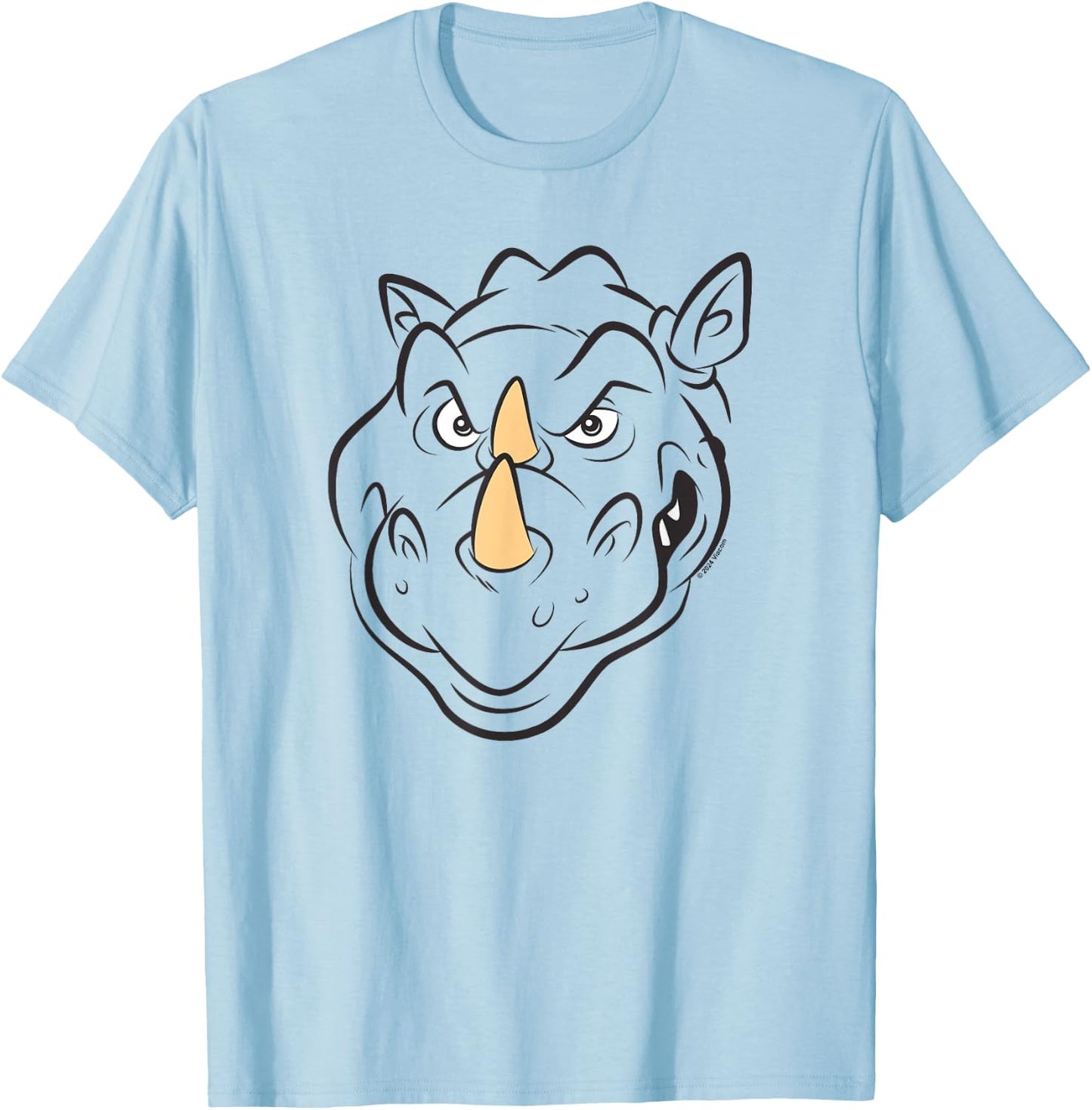 Teenage Mutant Ninja Turtles Rocksteady Face T-Shirt - T-Shirt | Light Blue