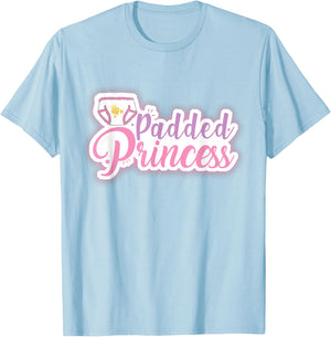Gepolsterte Prinzessin Rüschenwindel ABDL T-Shirt - T-Shirt | Light Blue