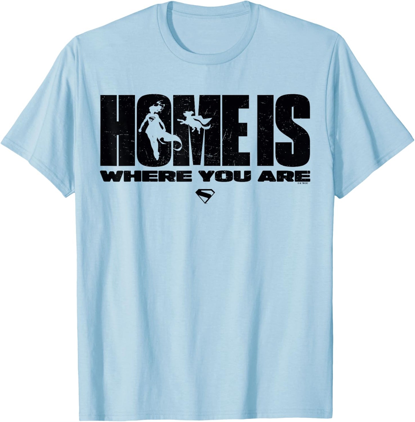 Supergirl (2026) Home is Where You are Kara & Krypto T-Shirt - T-Shirt | Light Blue