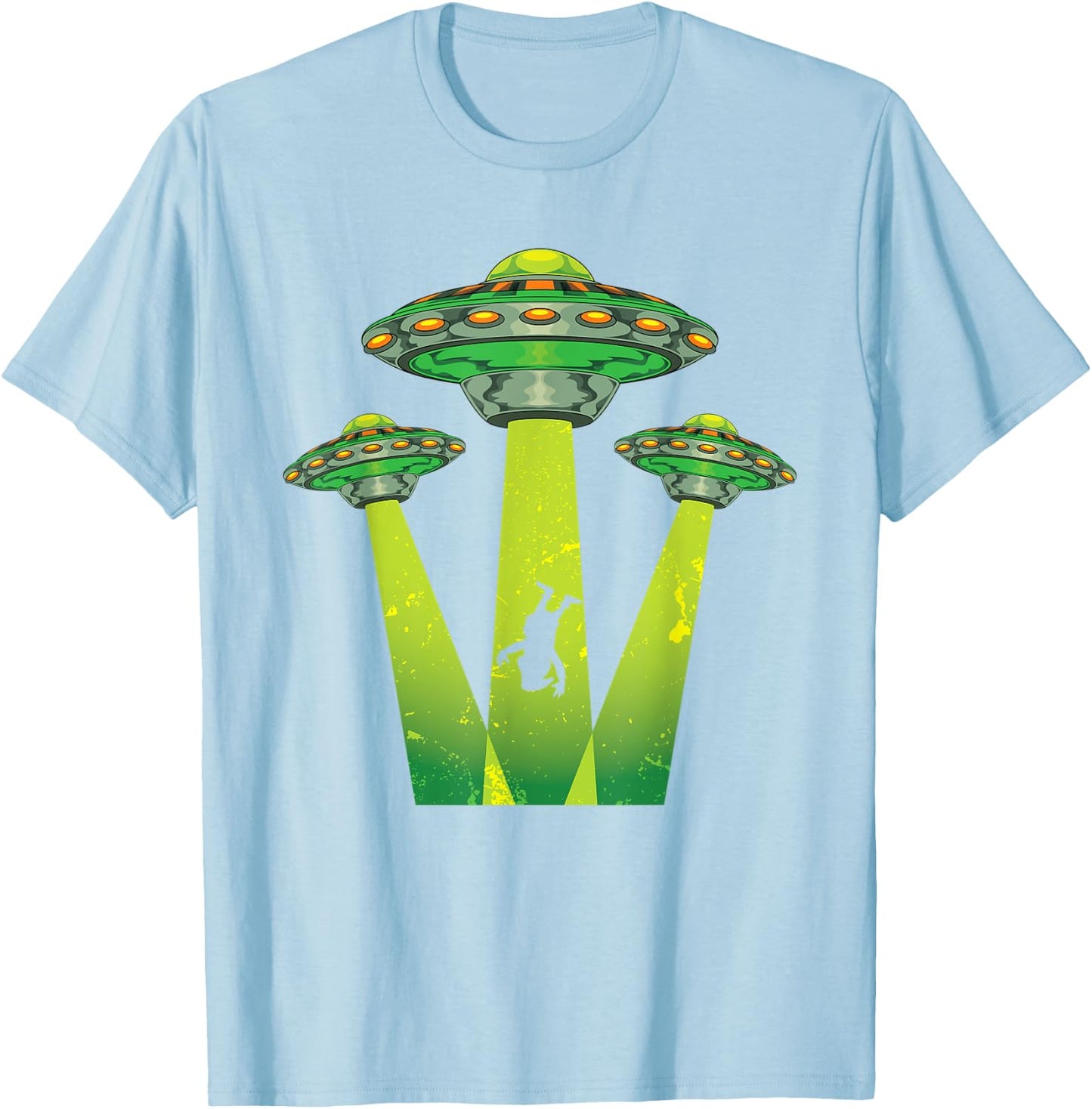 Alien Extraterrestrial Gnome UFO Abduction Nordic Gnome T-Shirt - T-Shirt | Light Blue