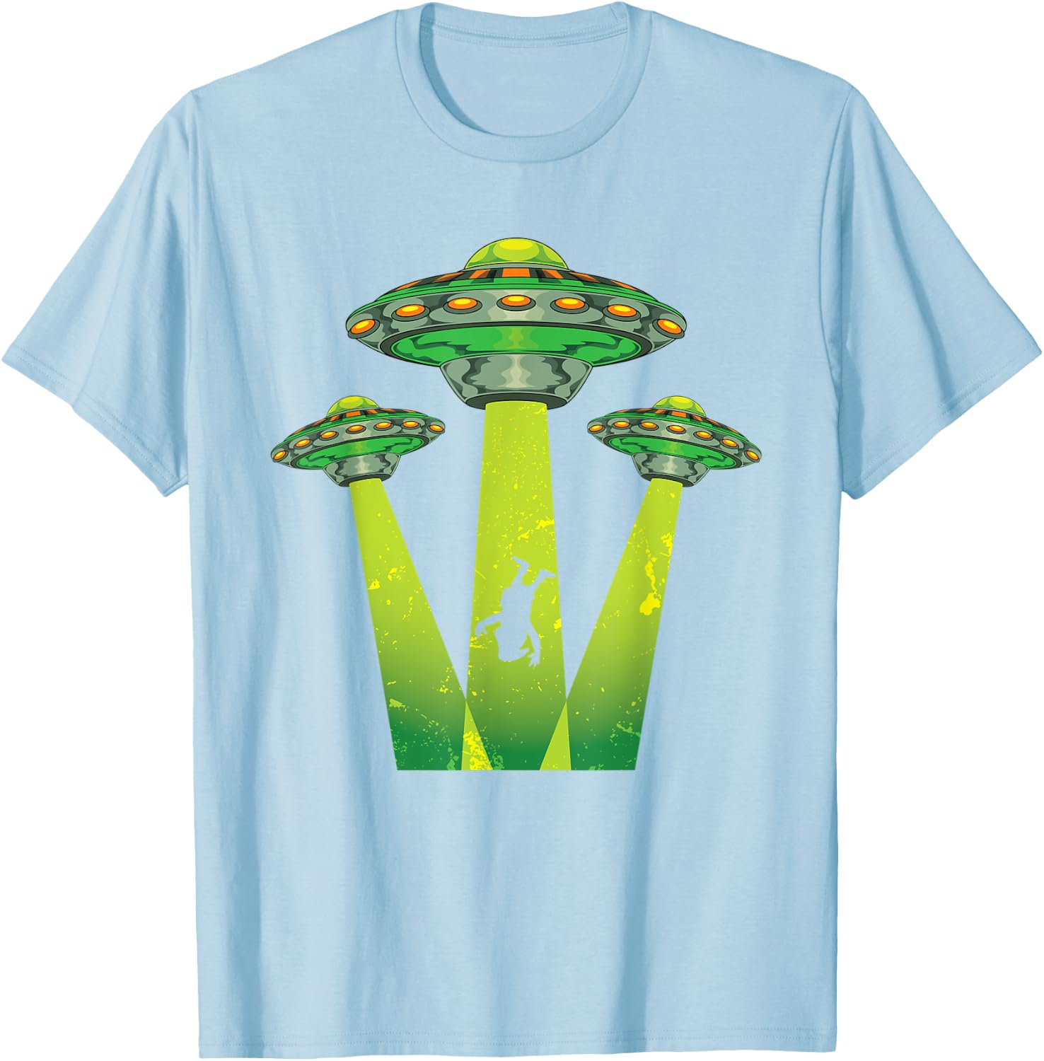 Alien Extraterrestrial Gnome UFO Abduction Nordic Gnome T-Shirt - T-Shirt | Light Blue