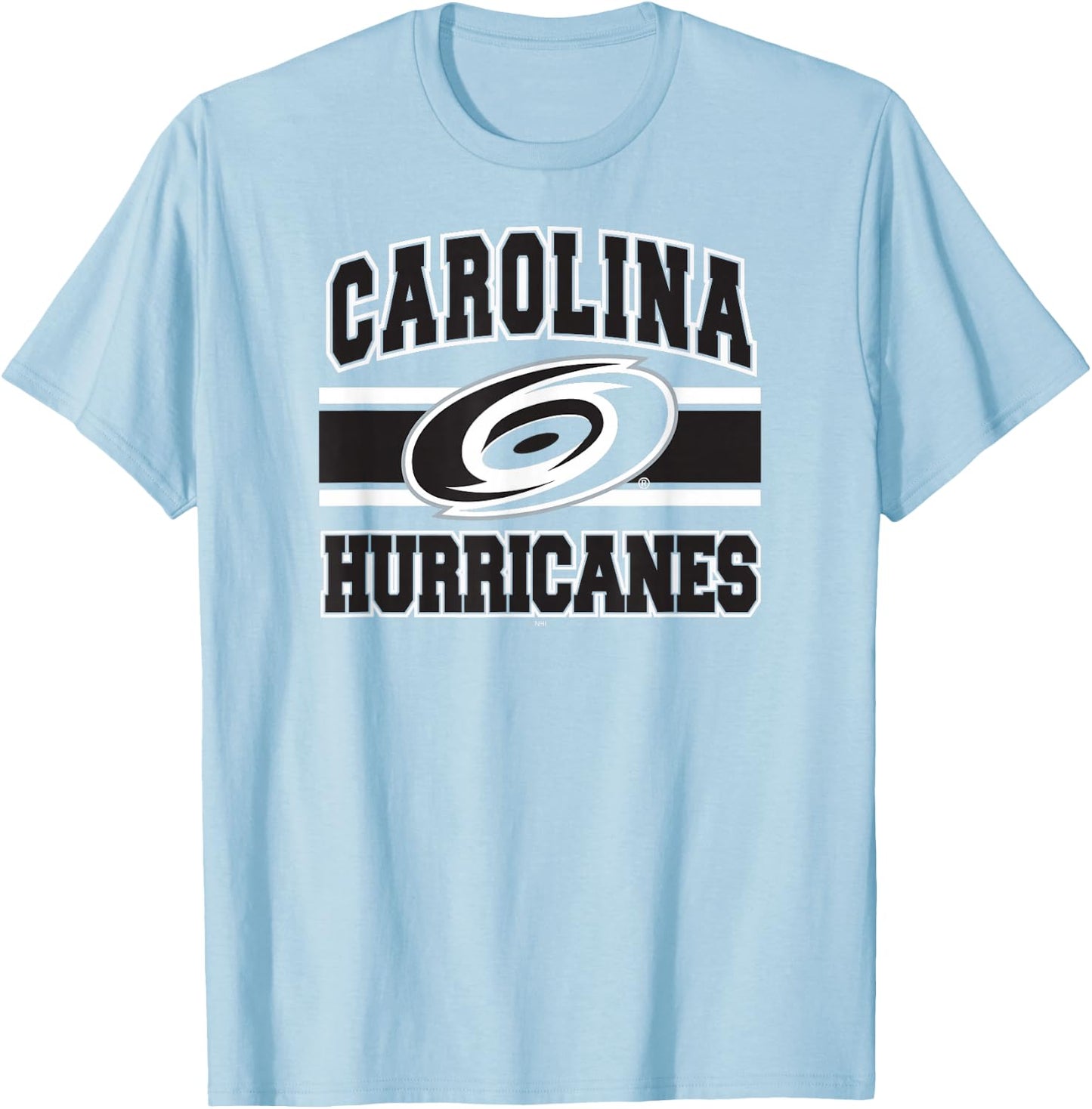 Carolina Hurricanes Stripe Red Officially Licensed T-Shirt - T-Shirt | Light Blue