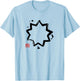 Nine 9-Pointed Star Baha'i Symbol Sumi-e - Design T-Shirt - T-Shirt | Light Blue