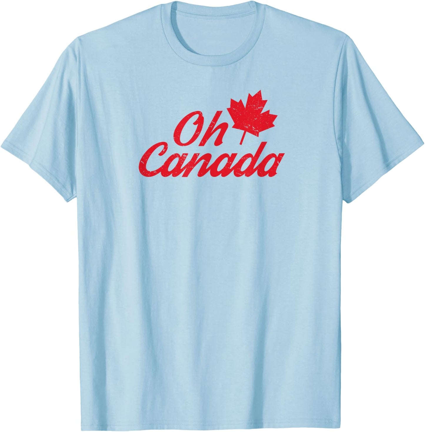 Oh Canada Happy Canada Day Cute Maple Leaf Independence Day T-Shirt - T-Shirt | Light Blue