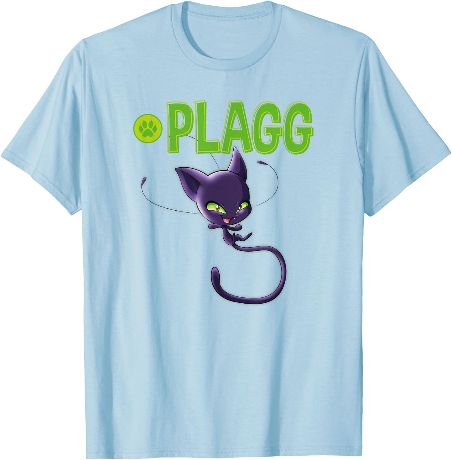 Miraculous Ladybug Kwamis Collection Plagg power T-Shirt - T-Shirt | Light Blue