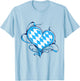 Bayrische Flagge Als Herz Design Blau-Weiß Raute Bayern T-Shirt - T-Shirt | Light Blue