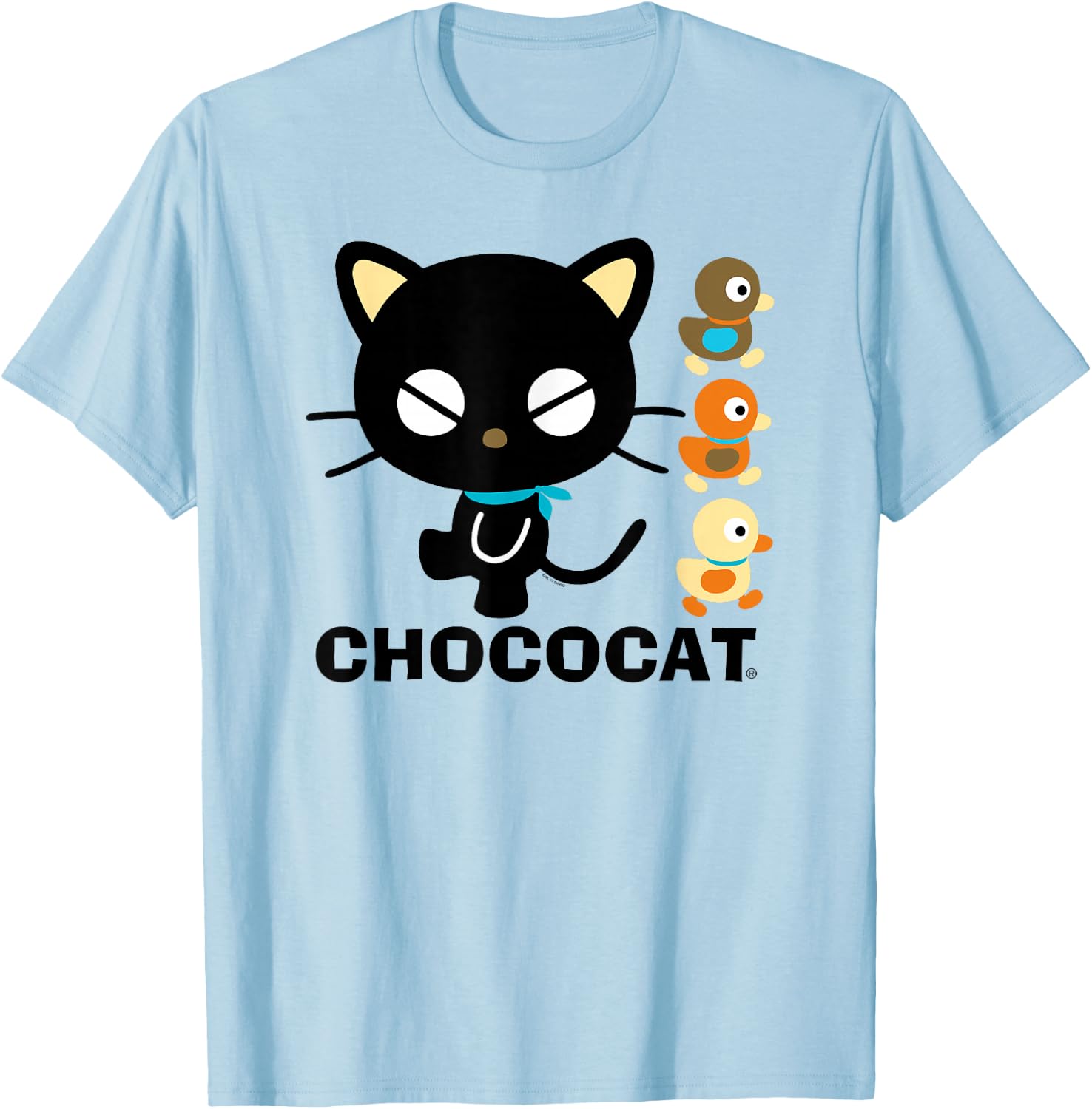 Chococat Logo and Duckies T-Shirt - T-Shirt | Light Blue