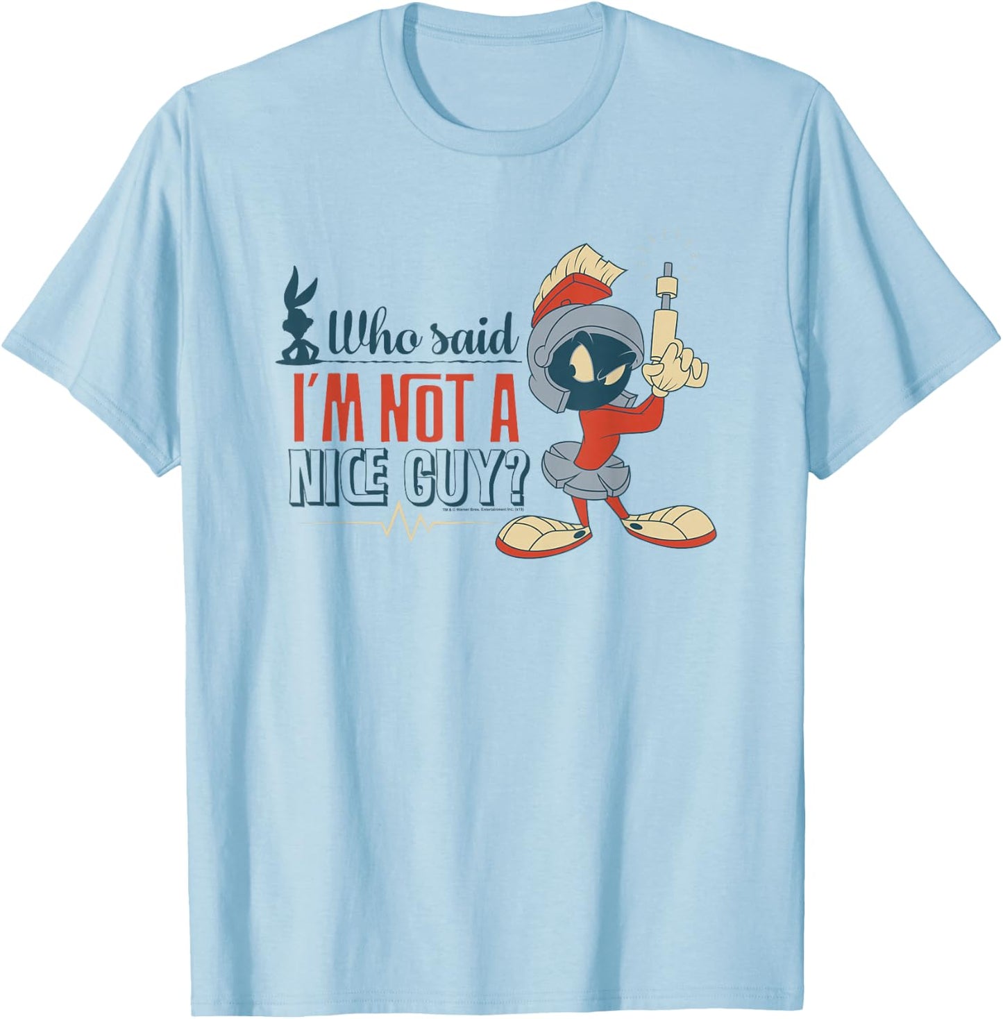 Looney Tunes Marvin the Martian Not a Nice Guy T-Shirt - T-Shirt | Light Blue