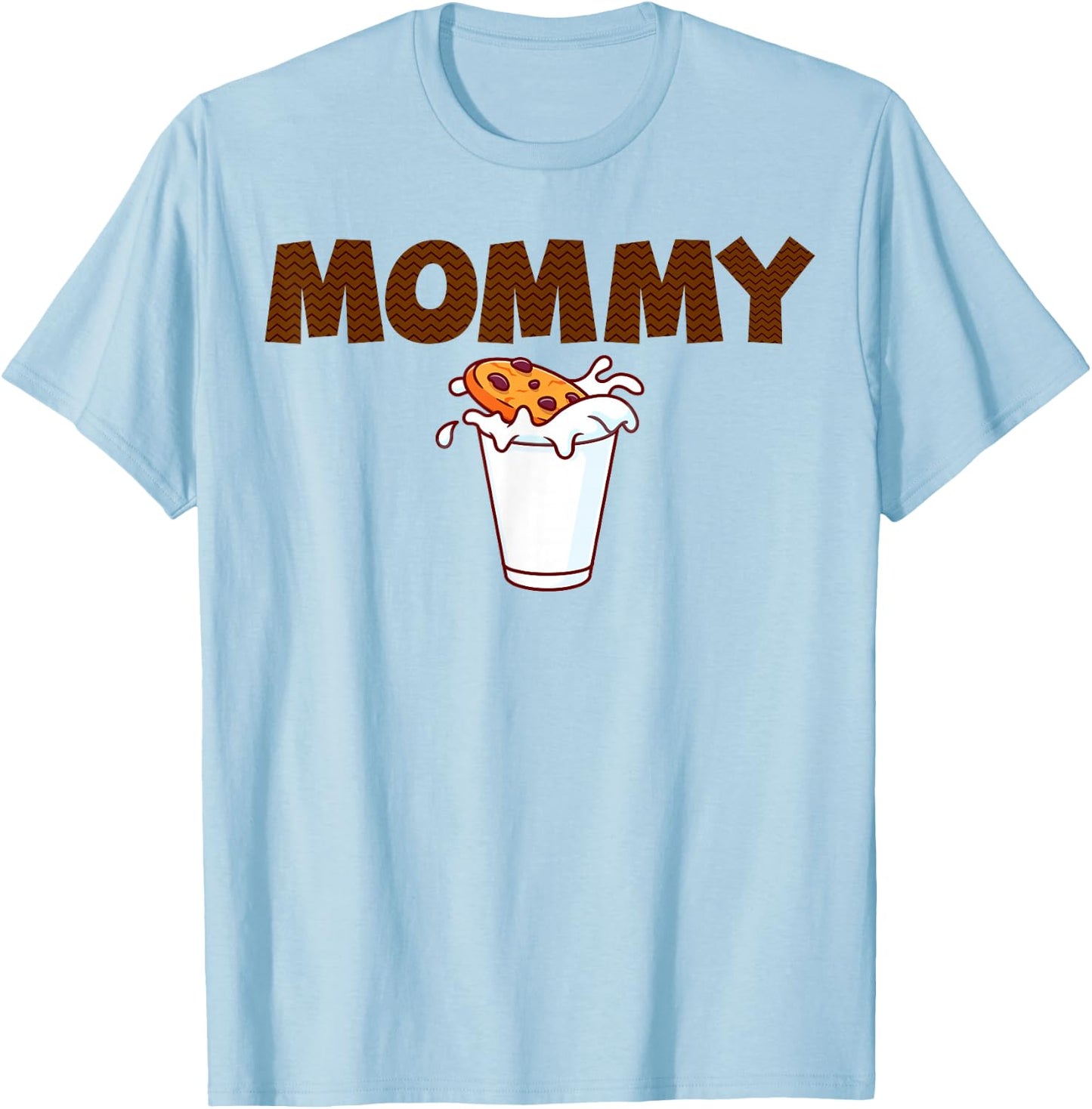 Mommy Milk & Cookies Theme Kids 1st Birthday Party Matching T-Shirt - T-Shirt | Light Blue