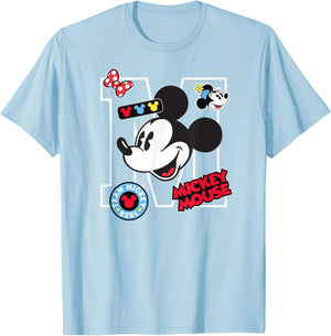 Disney Mickey Mouse Big M T-Shirt - T-Shirt | Light Blue