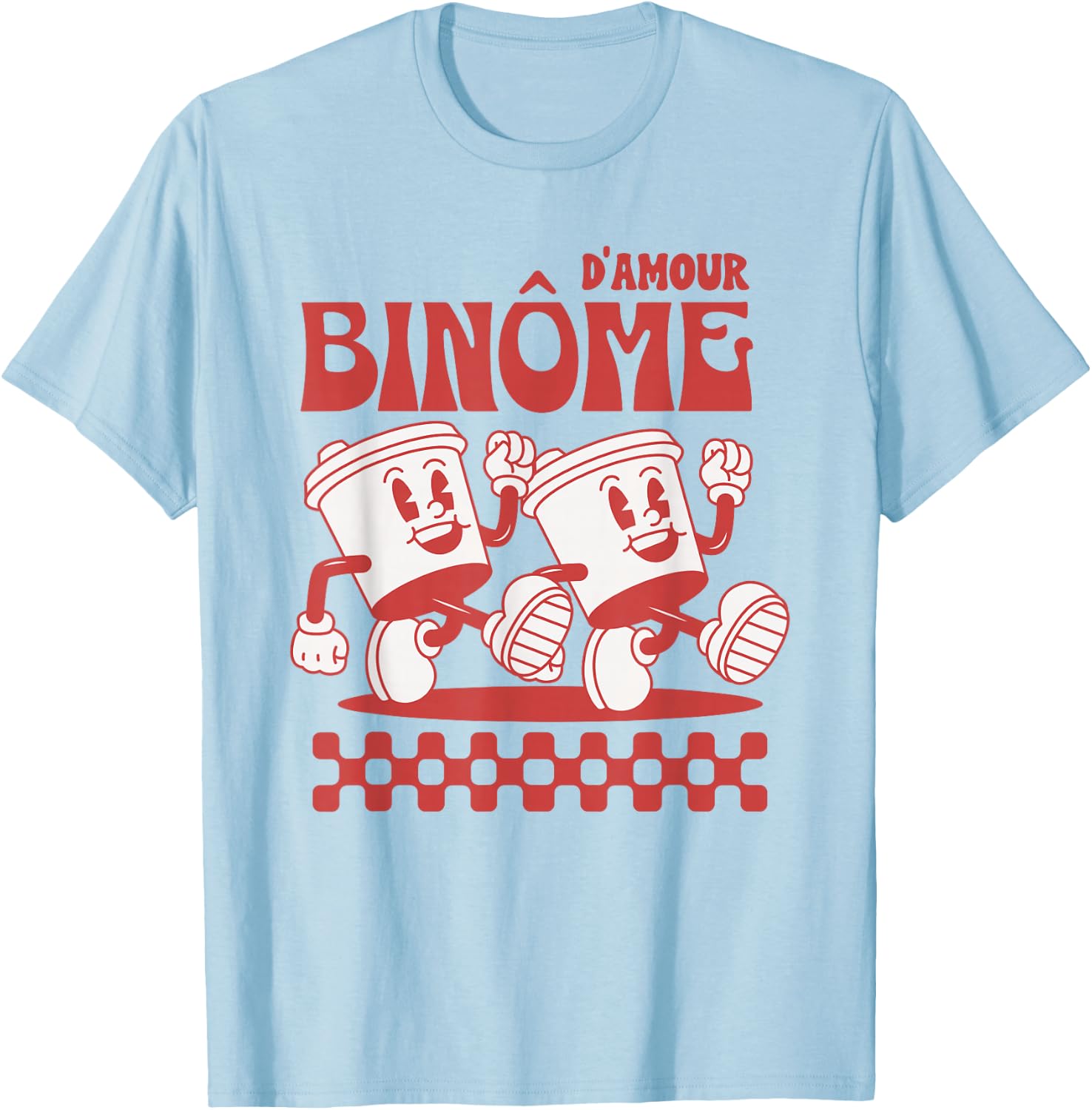Binôme d'amour Gift Binomial Work Humor Colleague , white, S T-Shirt - T-Shirt | Light Blue