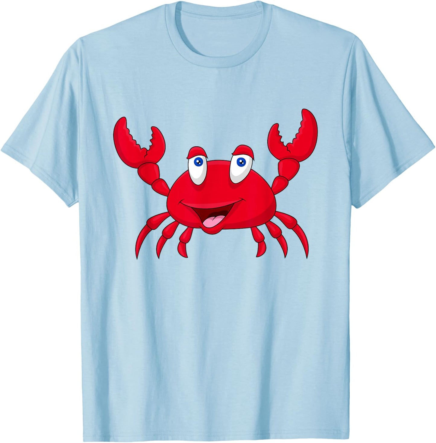 Children's Red Crab Motif T-Shirt - T-Shirt | Light Blue