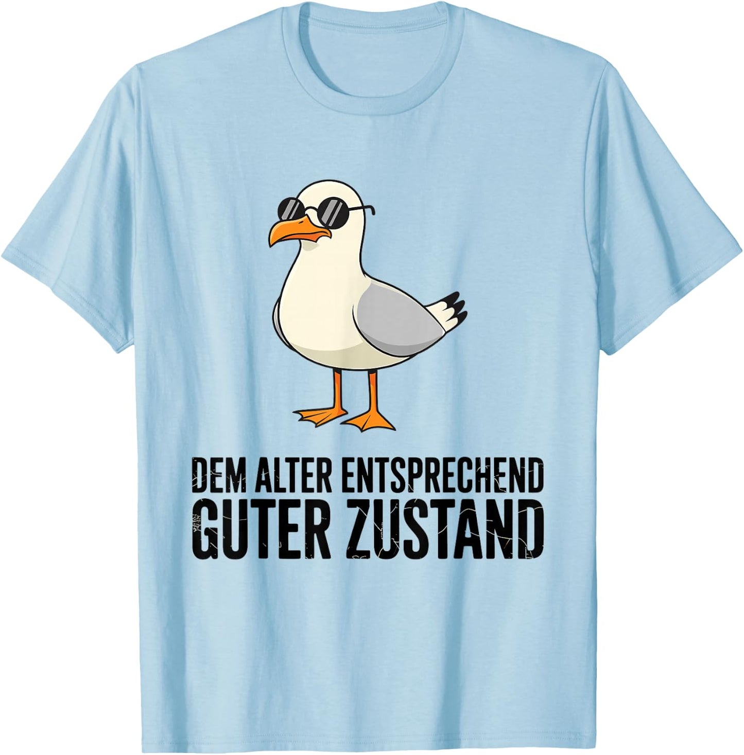 Dem Alter Entsprechend Guter Zustand Möwe T-Shirt - T-Shirt | Light Blue