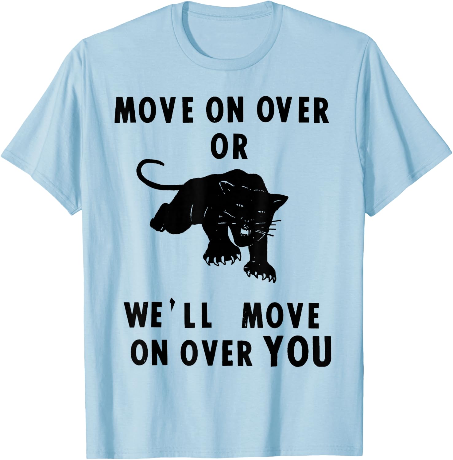 Vintage Black History BPP Self Defense Black Panthers Party T-Shirt - T-Shirt | Light Blue