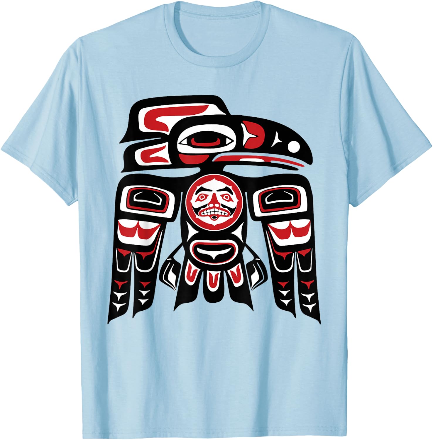 Haida Raven Native American, Raven Tlingit Men Women T-Shirt - T-Shirt | Light Blue