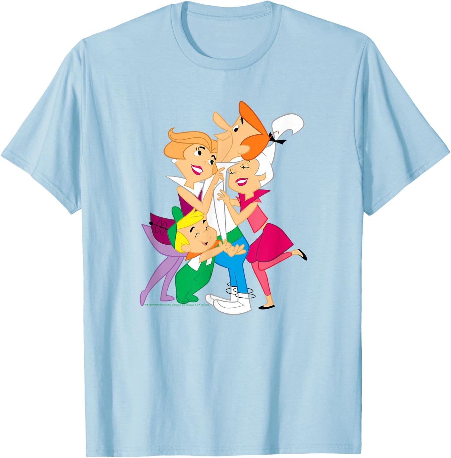 The Jetsons George Jane Judy Elroy Group Hug T-Shirt - T-Shirt | Light Blue