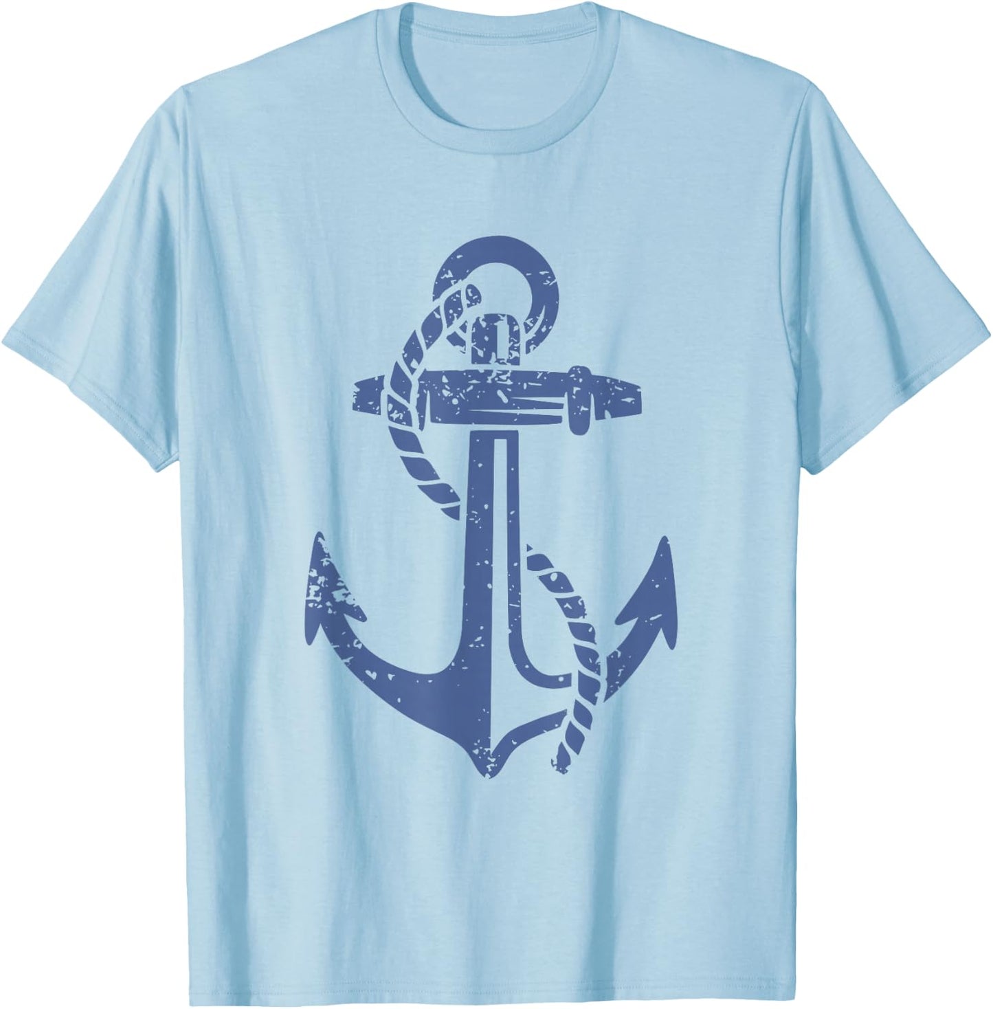 Matelot Anchor , white, S T-Shirt - T-Shirt | Light Blue