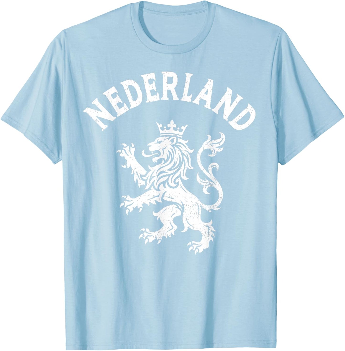 Nederland Netherlands Lion Dutch Holland Vintage Orange T-Shirt - T-Shirt | Light Blue