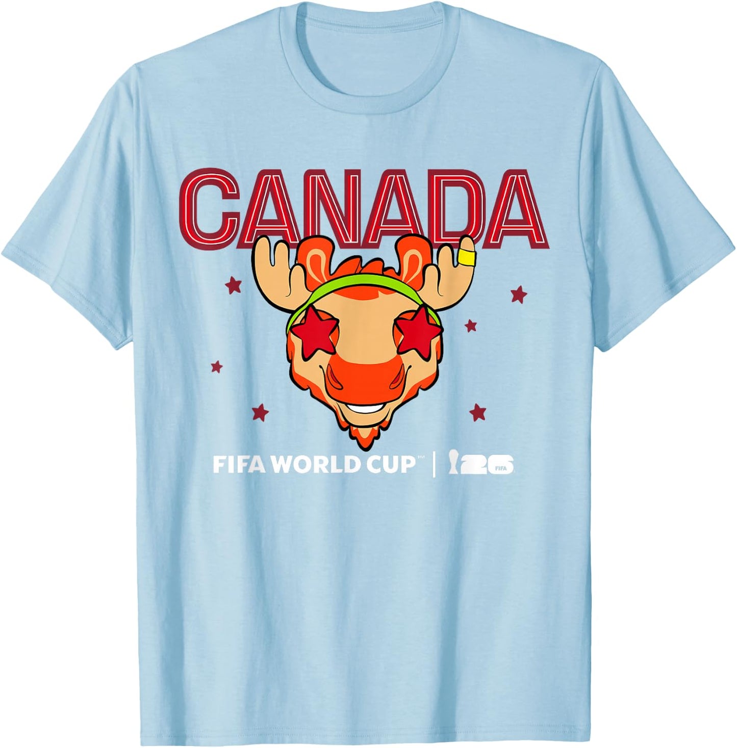 FIFA World CUP26 Canada Mascotte Stars T-Shirt - T-Shirt | Light Blue