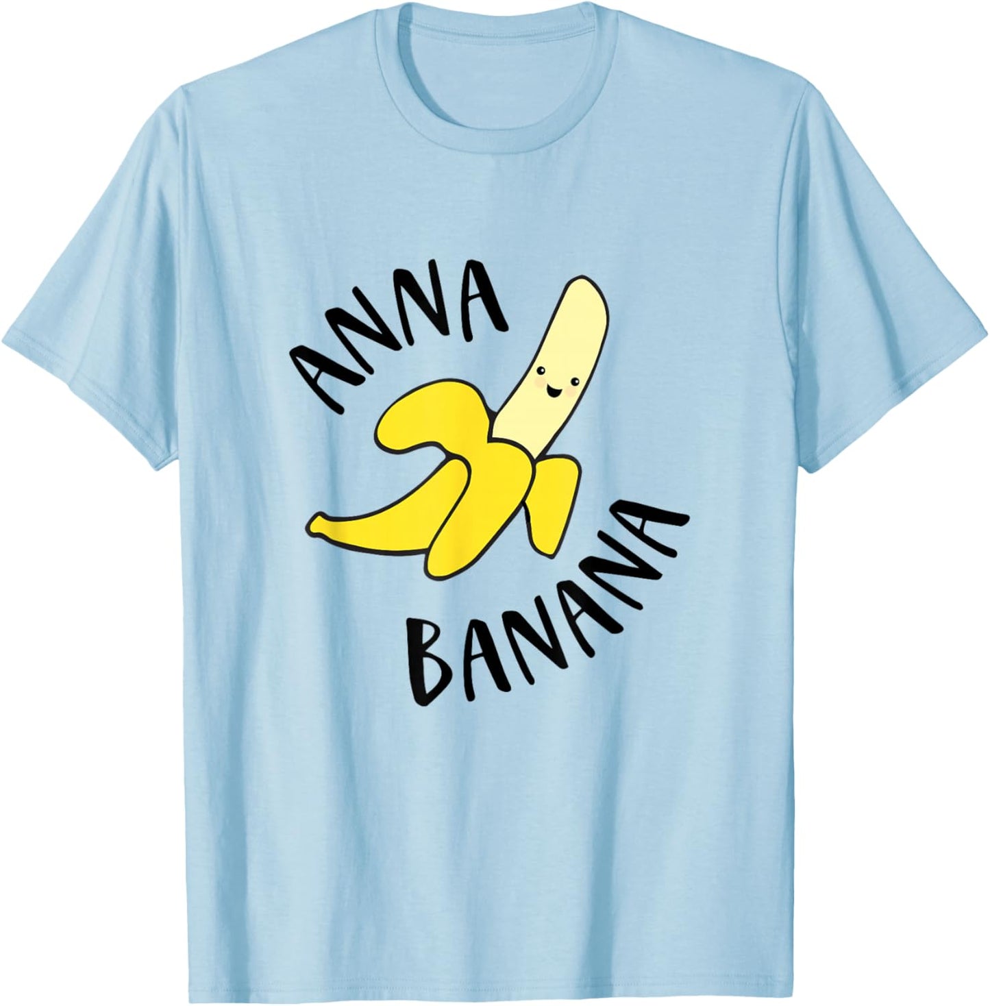 Anna Banana Name T-Shirt - T-Shirt | Light Blue