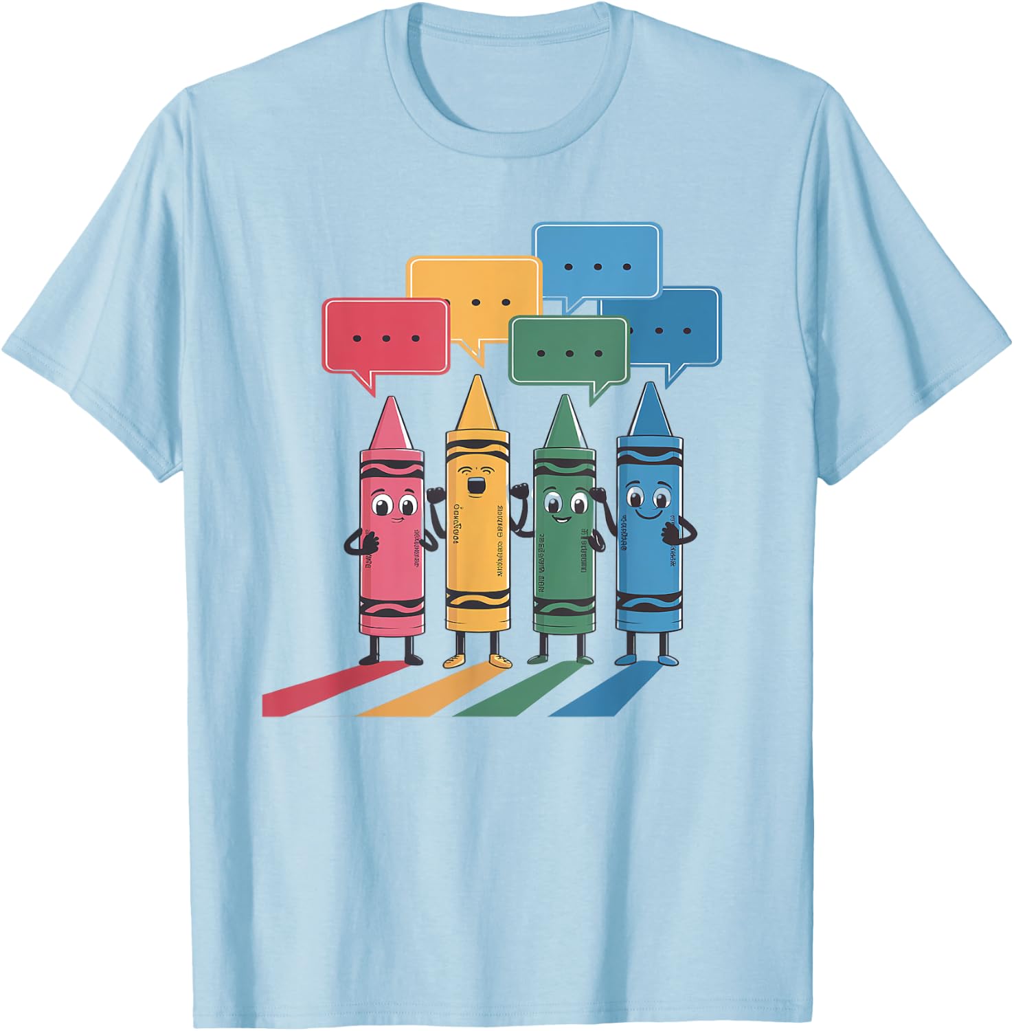 Crayon Mood Color Crayons Cute Friyay Teacher Life Costume T-Shirt - T-Shirt | Light Blue