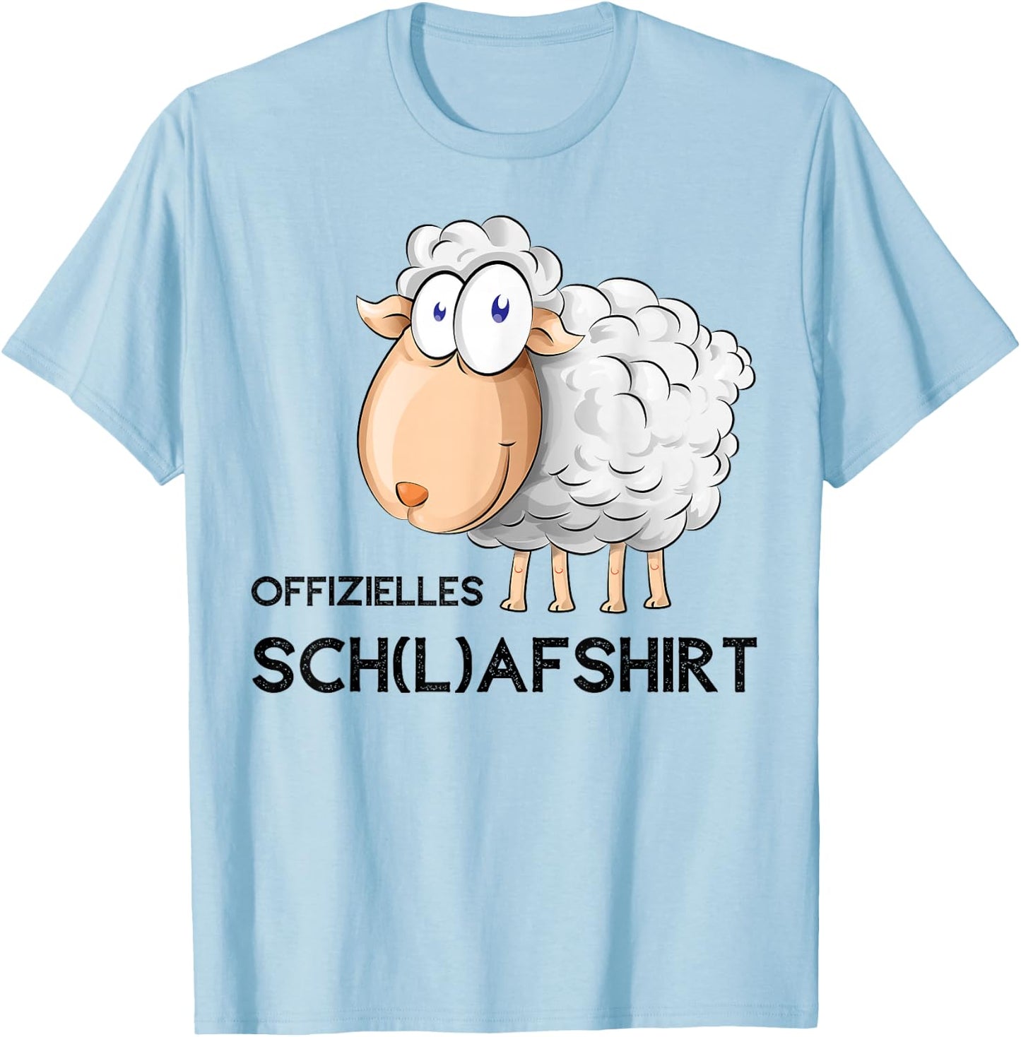 HYPNOTAO SHOP Official Sleep Shirt Sheep Pyjamas Nightdress Grey Small Classic Cartoon Sheep Sleep Shirt T-Shirt - T-Shirt | Light Blue