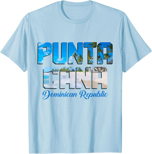 Punta Cana Dominican Republic Beach Surfer Souvenir Vintage T-Shirt - T-Shirt | Light Blue