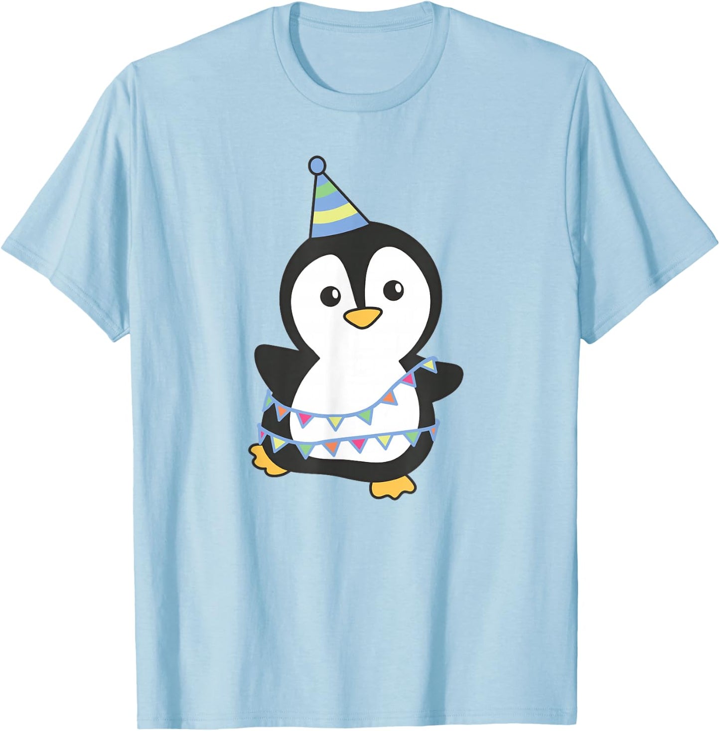 Birthday Penguin for Children a Birthday Penguin T-Shirt - T-Shirt | Light Blue