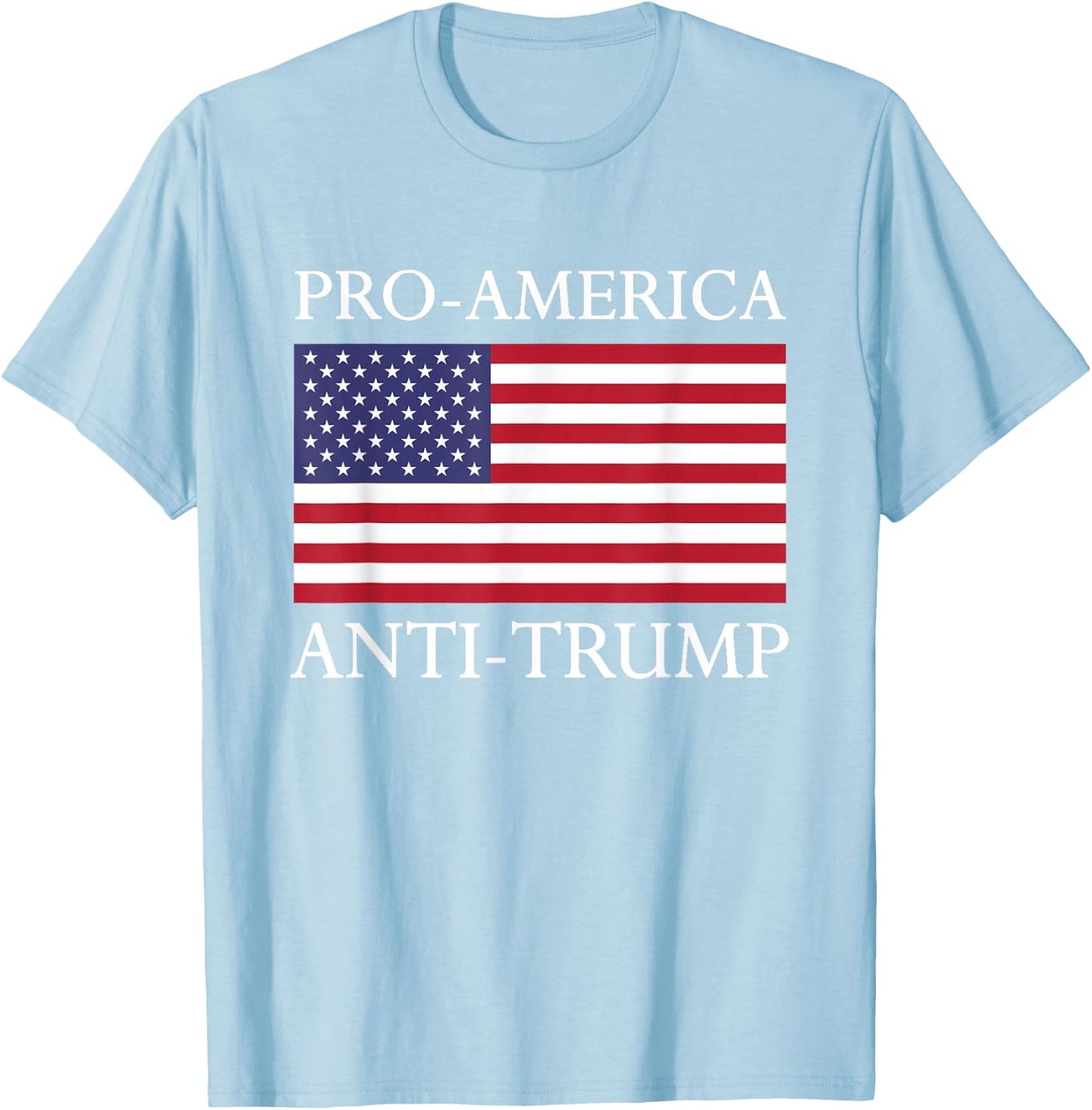 Pro-America Anti-Trump - American USA Flag Resist T-Shirt - T-Shirt | Light Blue