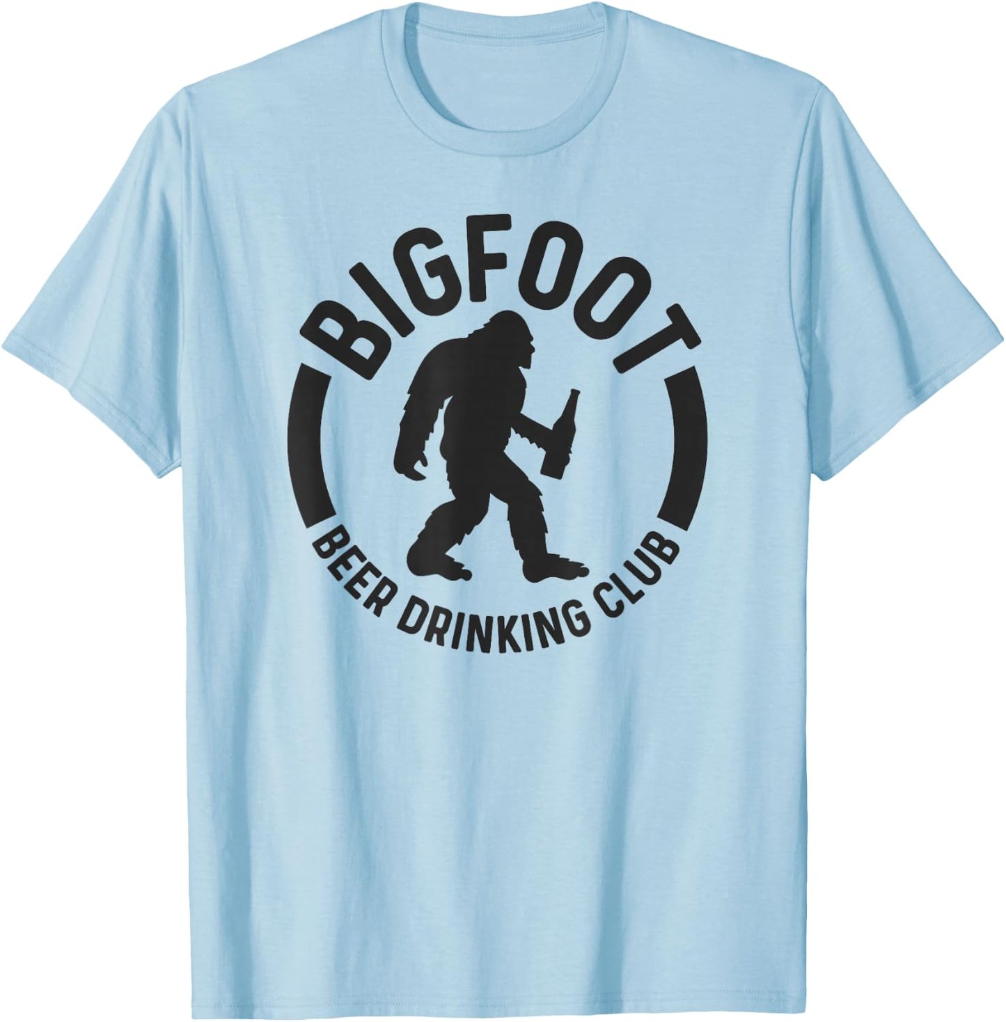 Bigfoot Beer Drinking Club Funny Sasquatch Believer Camping T-Shirt - T-Shirt | Light Blue