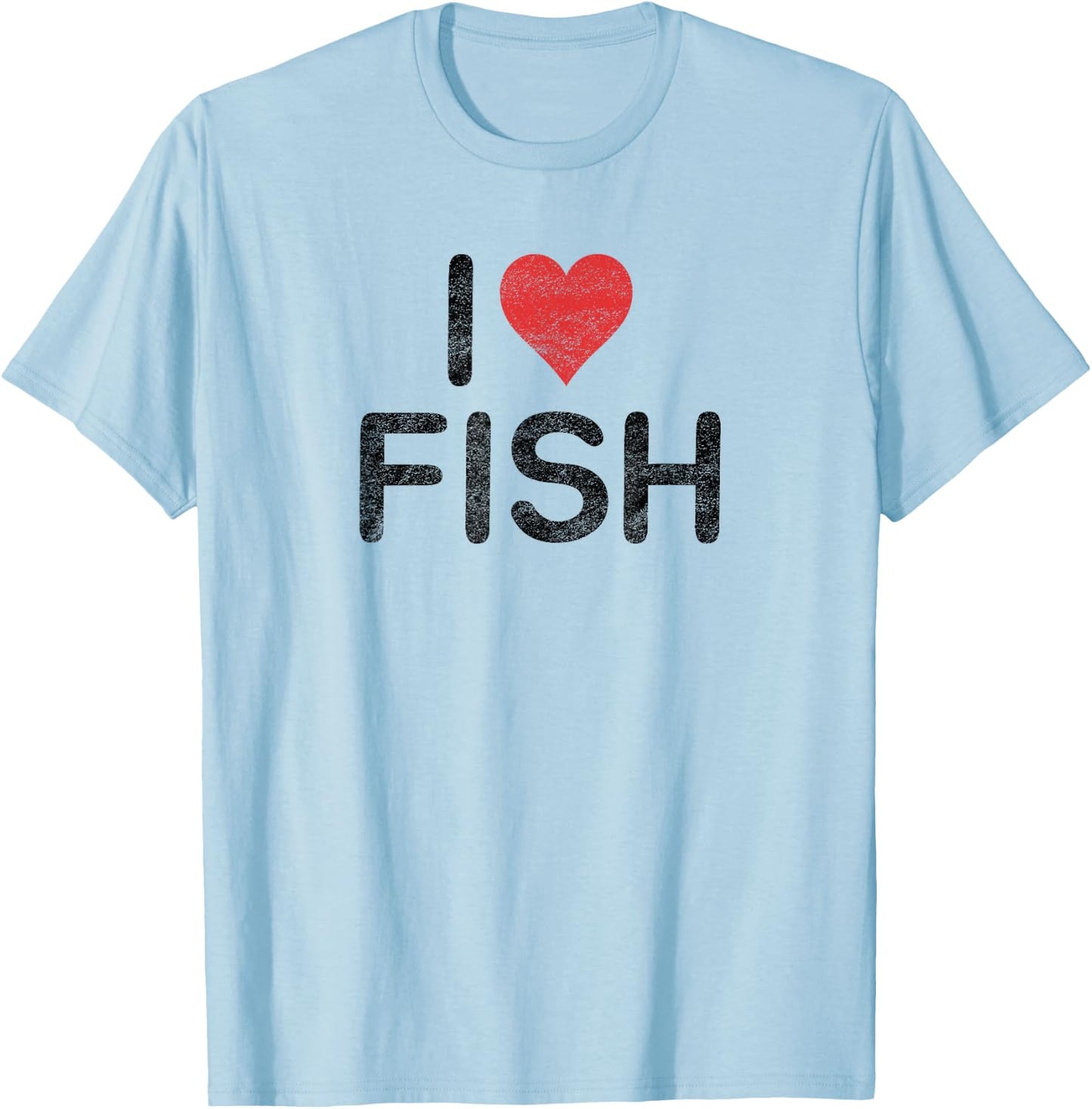 I Love Fish T-Shirt - T-Shirt | Light Blue