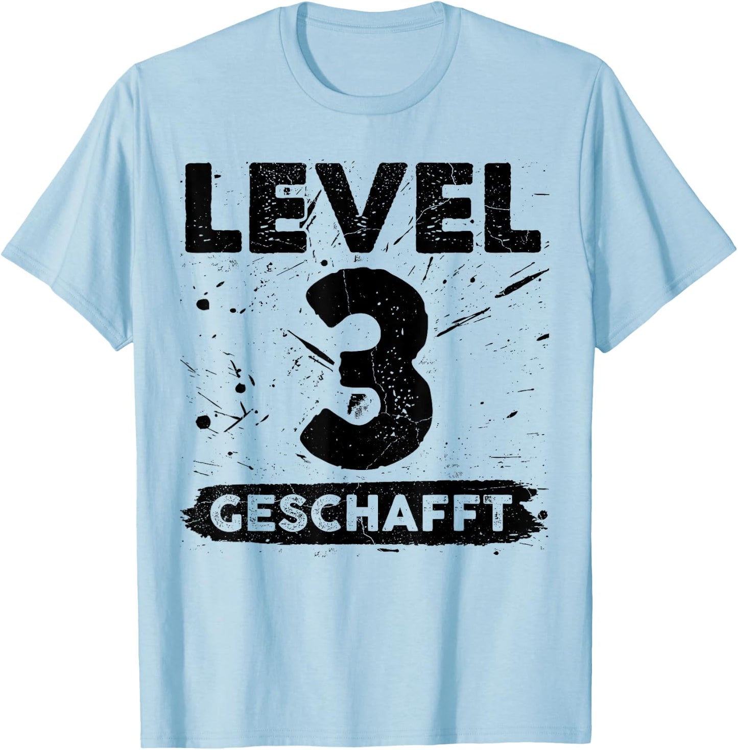 Level 3 Geschafft 3 Hochzeitstag 3 Jahre T-Shirt - T-Shirt | Light Blue