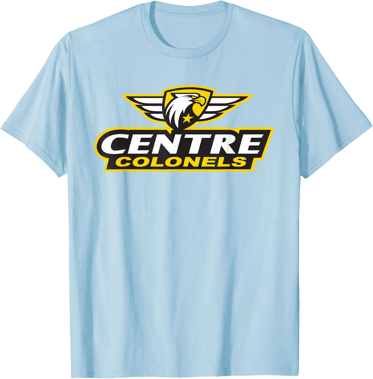 Centre College Colonels Insignia Stacked Logo T-Shirt - T-Shirt | Light Blue