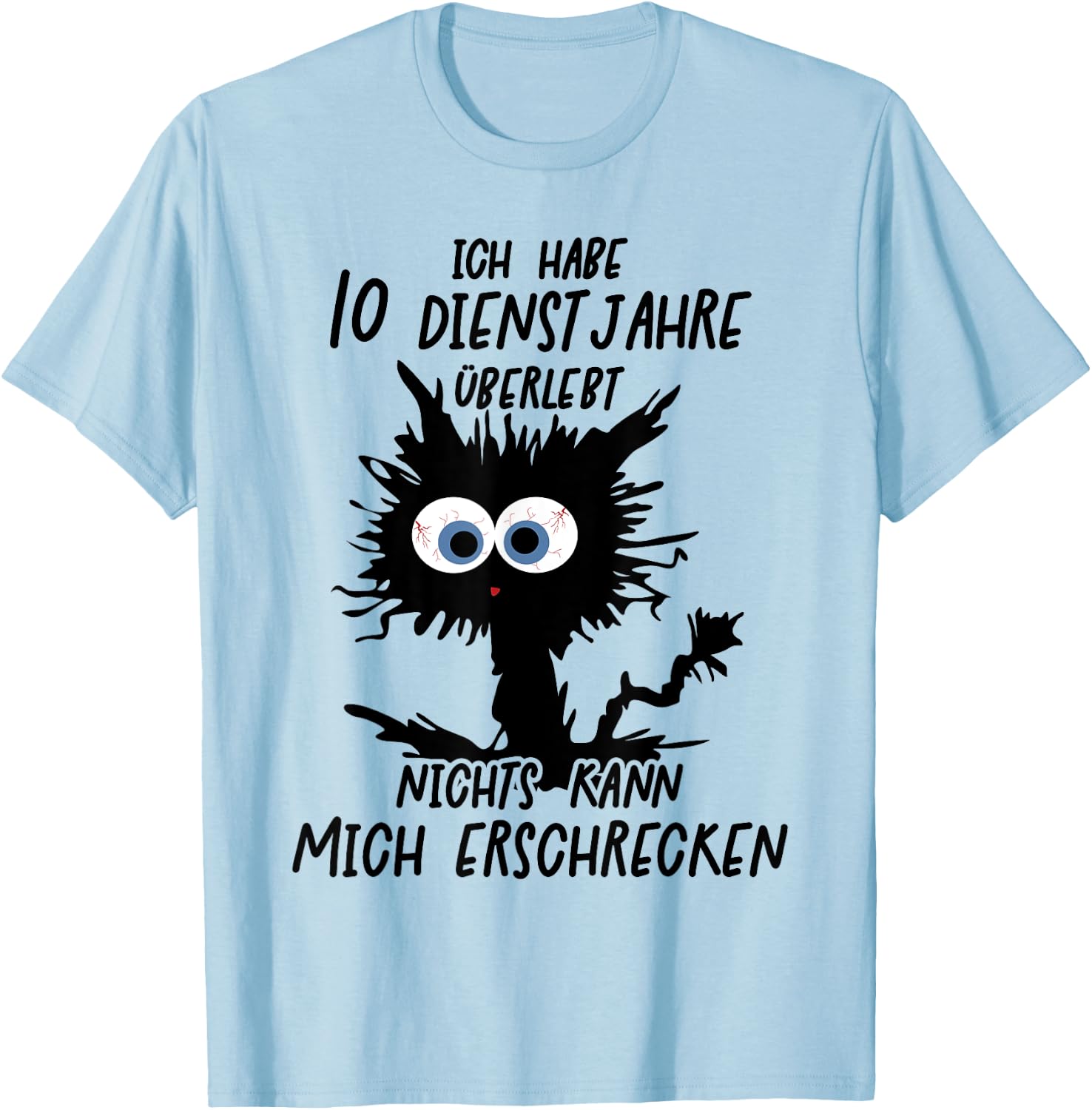 Ich Habe 10 Dienstjahre Überlebt T-Shirt - T-Shirt | Light Blue