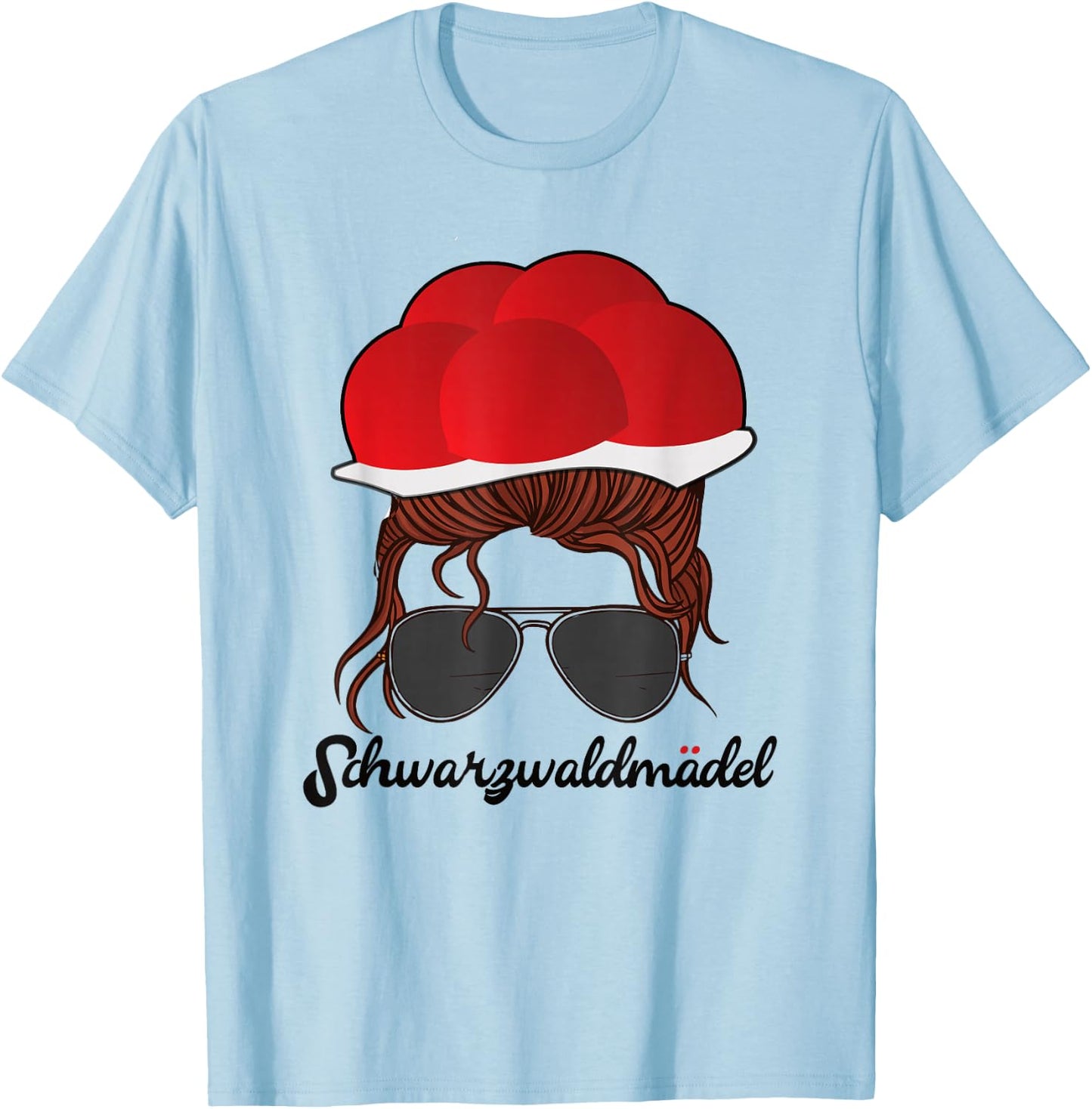 Schwarzwälder Schwarzwaldmädel Bollenhut Damen T-Shirt - T-Shirt | Light Blue