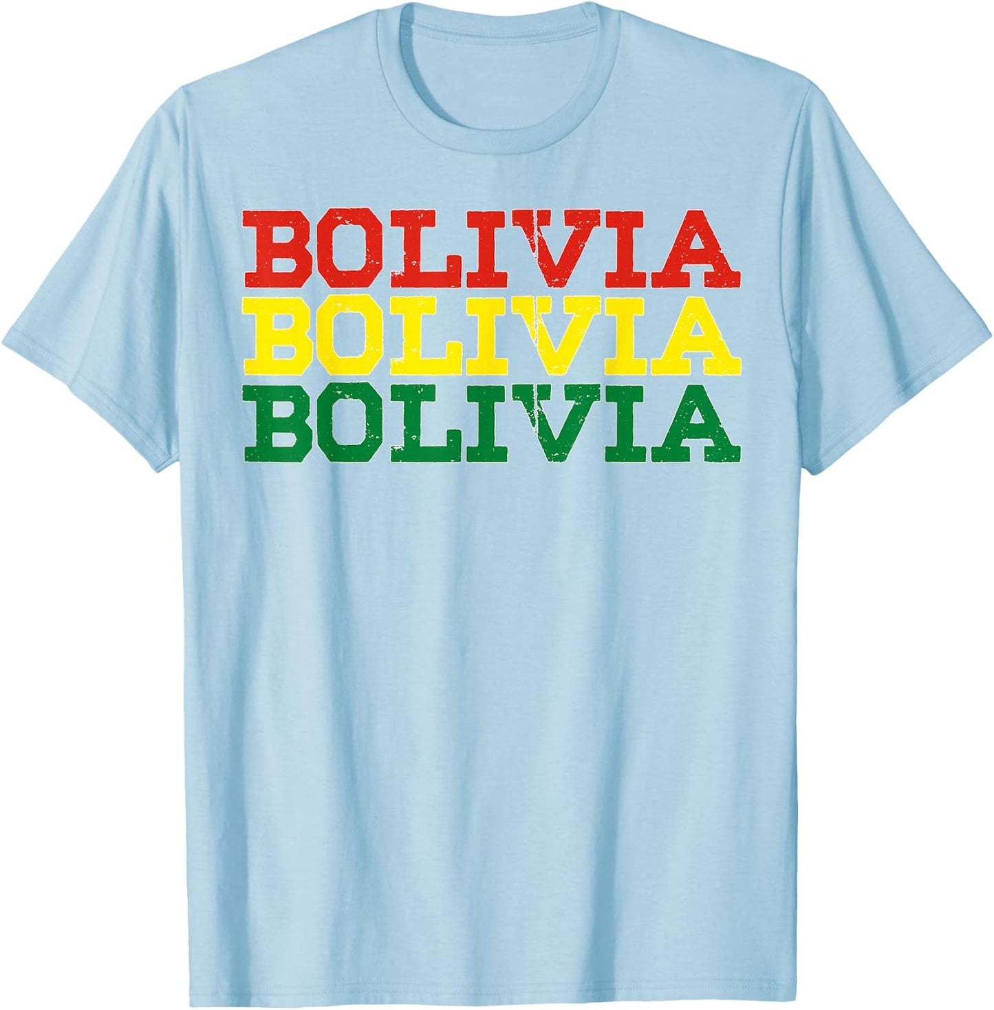 BOLIVIA | Bolivian Flag Sports Lovers T-Shirt - T-Shirt | Light Blue