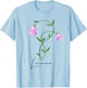 Linnea Flower Twinflower Wildflower Wild Flower Pink Flowers T-Shirt - T-Shirt | Light Blue