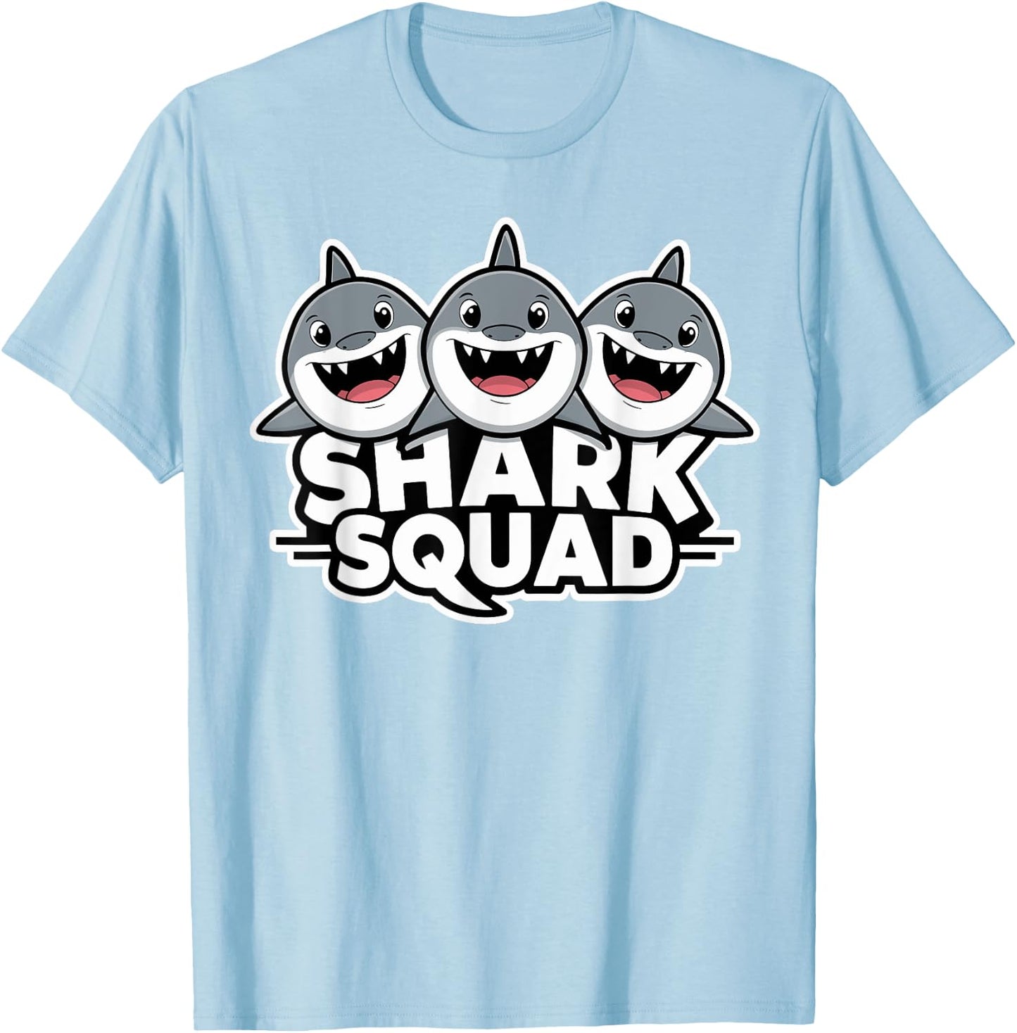 Shark Squad for Shark Lover Shirt | Cool Shark T-Shirt - T-Shirt | Light Blue