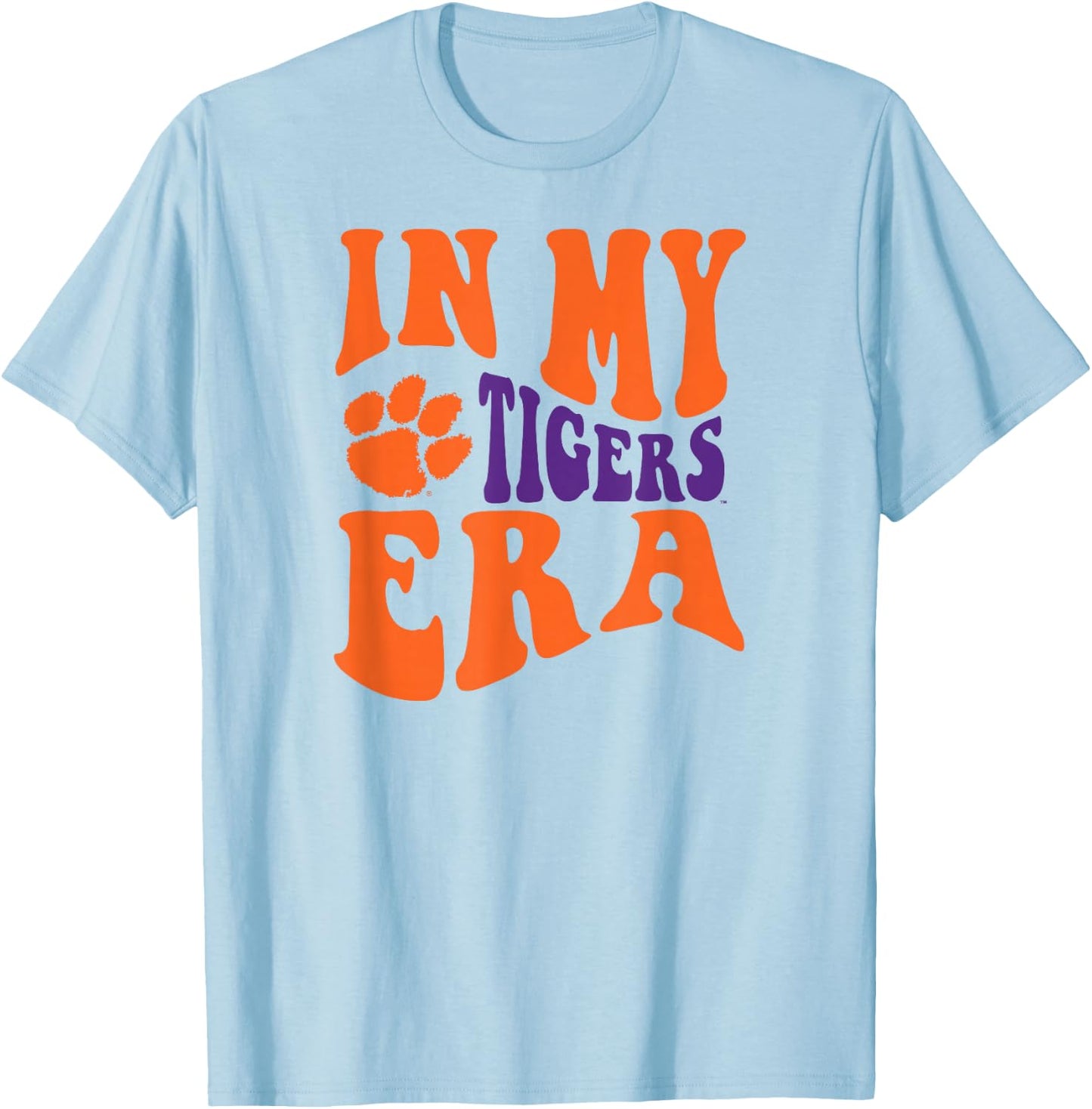 Clemson Tigers Era White Officially Licensed T-Shirt - T-Shirt | Light Blue