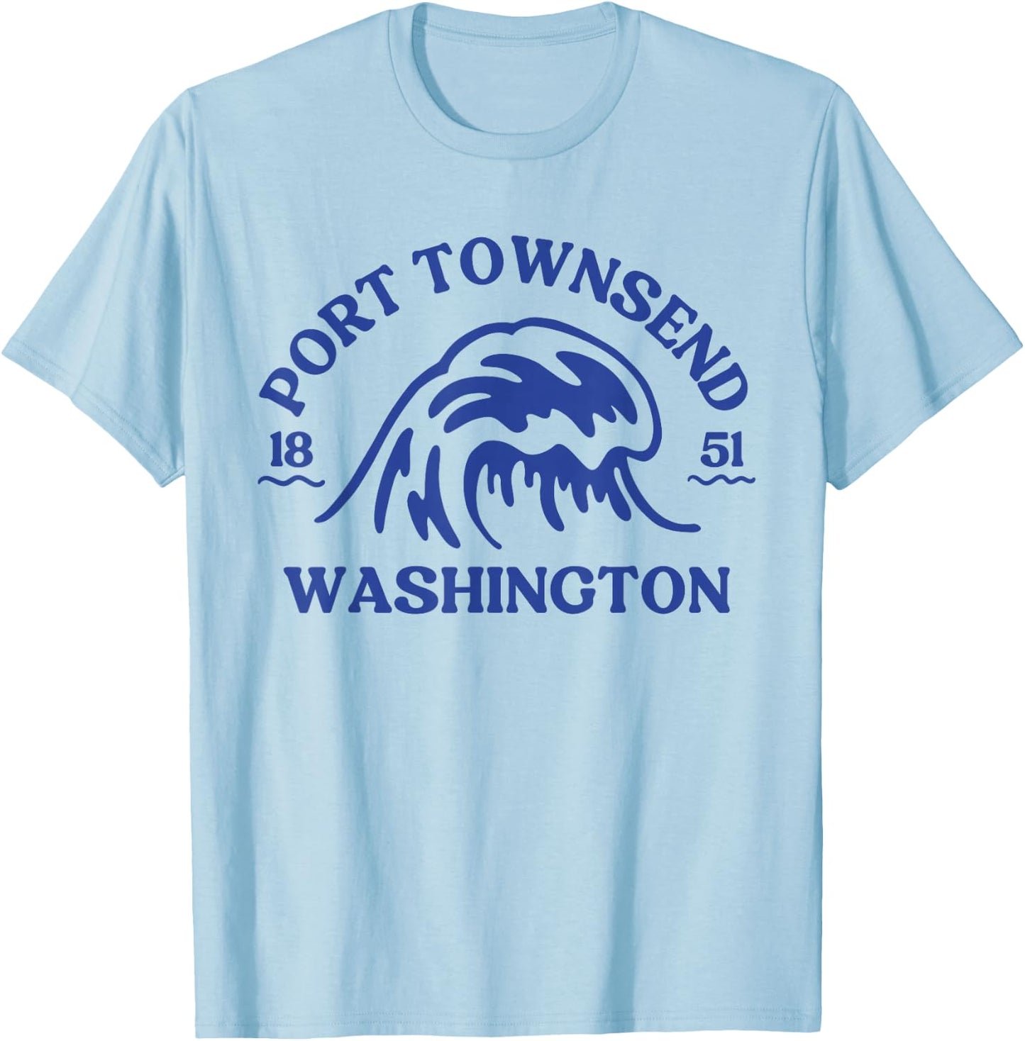 Port Townsend Washington Wave, Port Townsend T-Shirt - T-Shirt | Light Blue