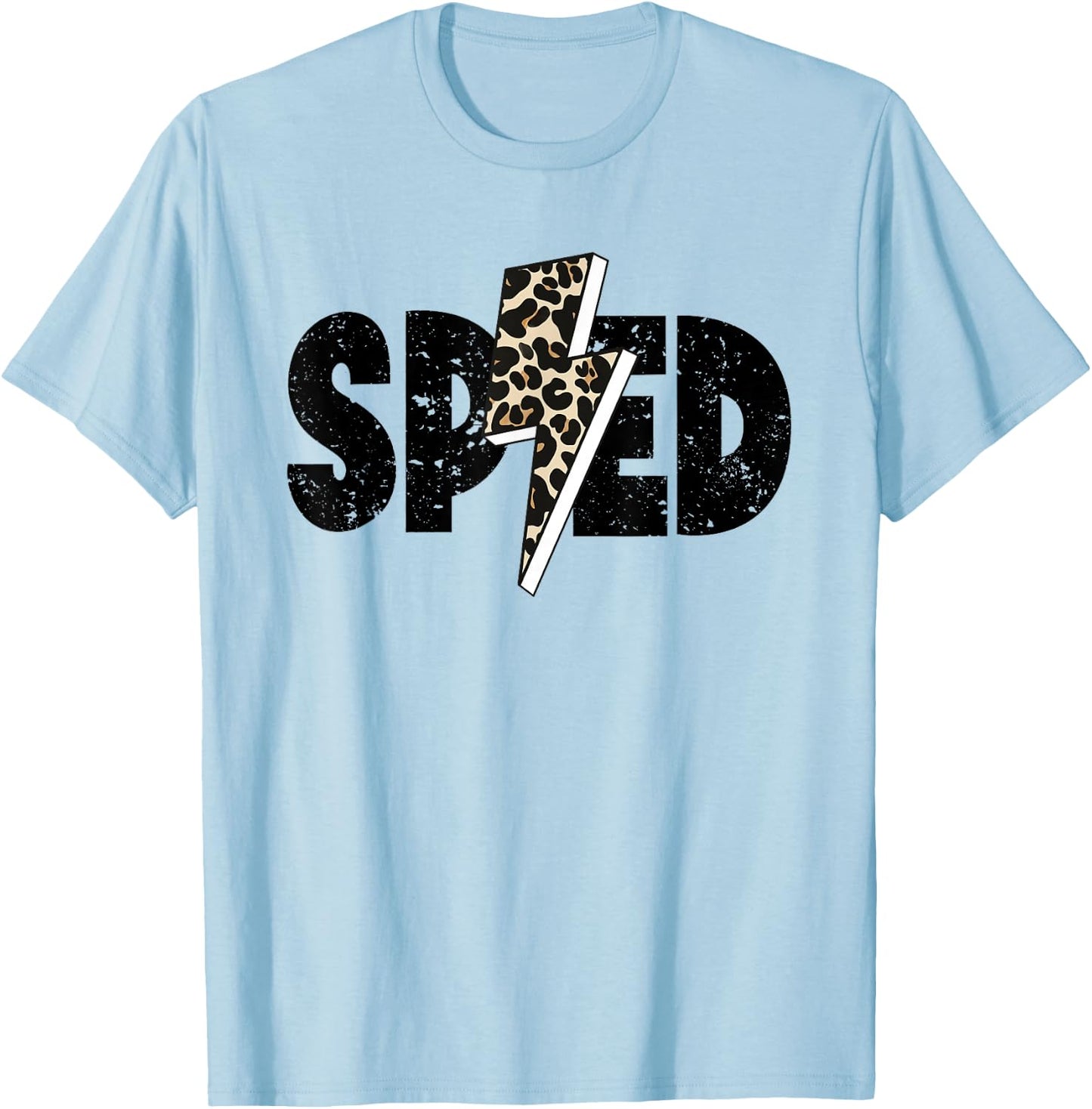 Leopard Sped Squad Special Ed Teacher Back To School 2023 T-Shirt - T-Shirt | Light Blue