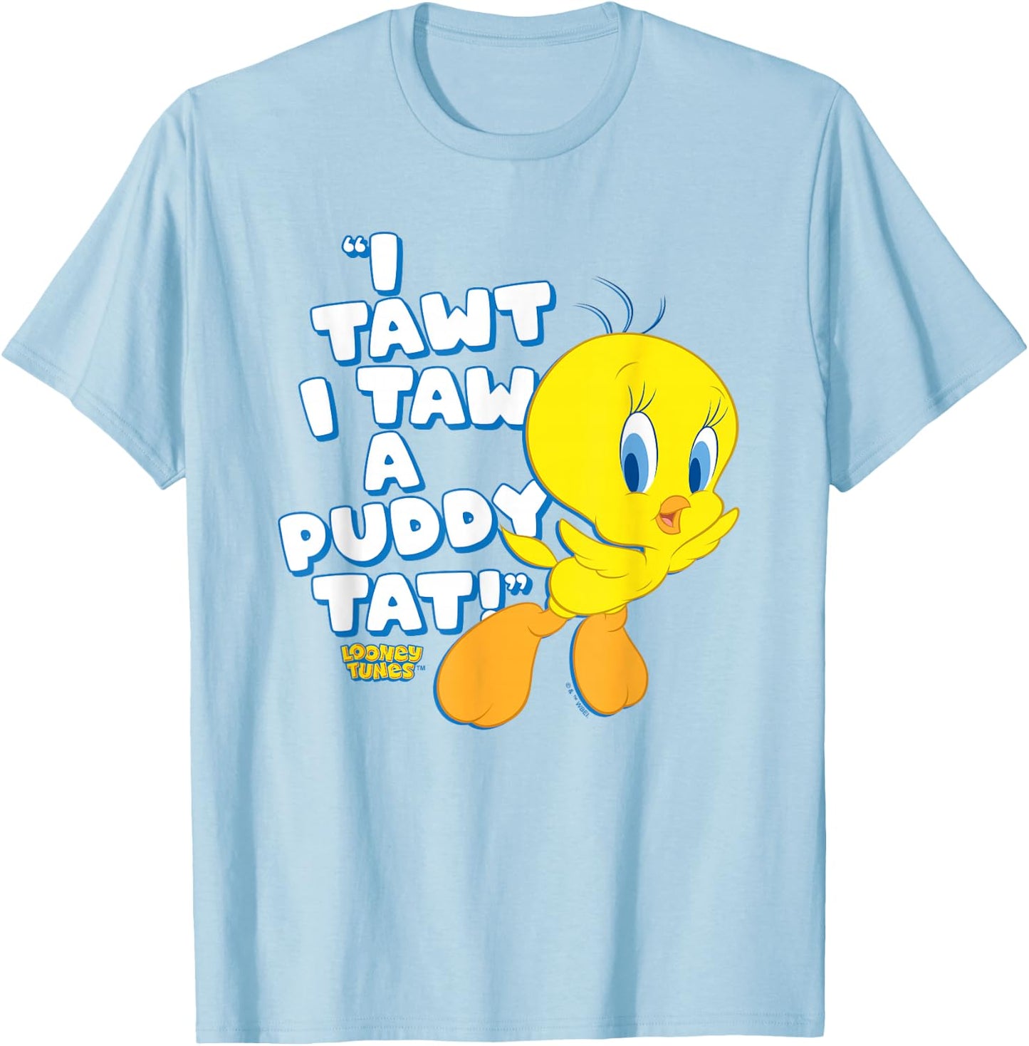 Looney Tunes Tweety Puddy Tat T-Shirt - T-Shirt | Light Blue